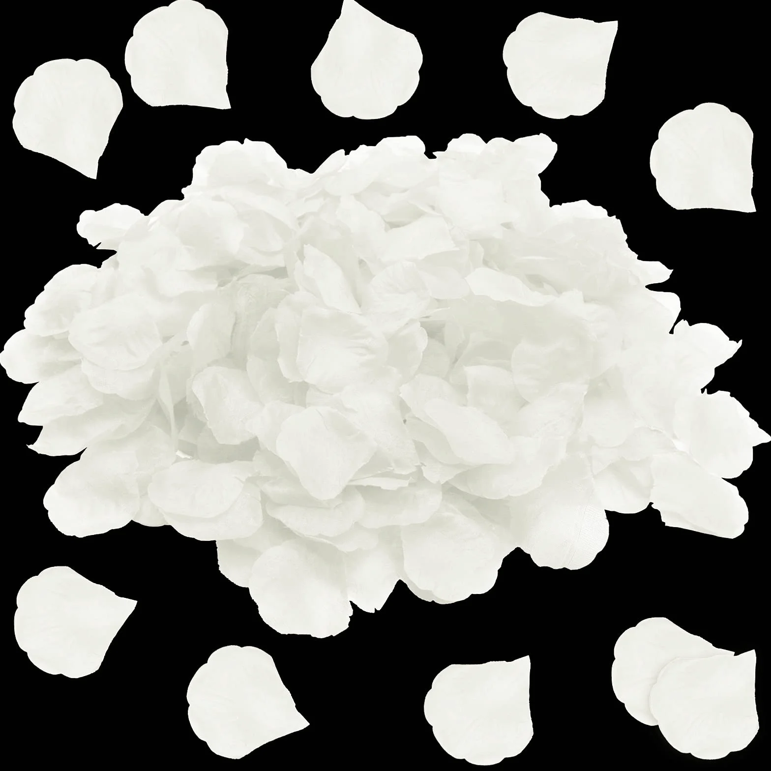 OWLKELA 1200 pièces Pétales de Blanche Artificiels - Mariage, Saint Valentin