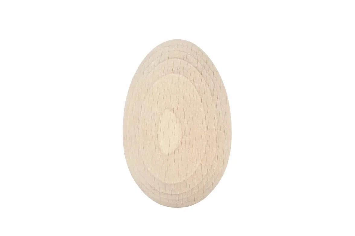 Oeufs en bois massif pour peinture découpage pyrogravure - Hêtre non traité 25x35 mm Pâques