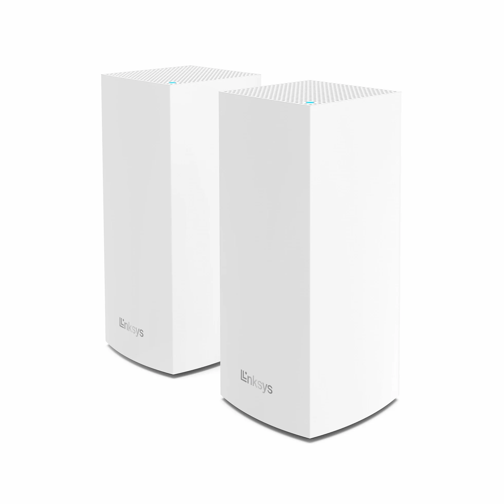 Trójpasmowy system WLAN Linksys Velop MX8400 sieci mesh Wi-Fi 6 (AX4200) – router, repeater, wzmacniacz zasięgu do 525 m2 zasięgu i 3,5x większa szybkość dla ponad 80 urządzeń – 2 szt., biały