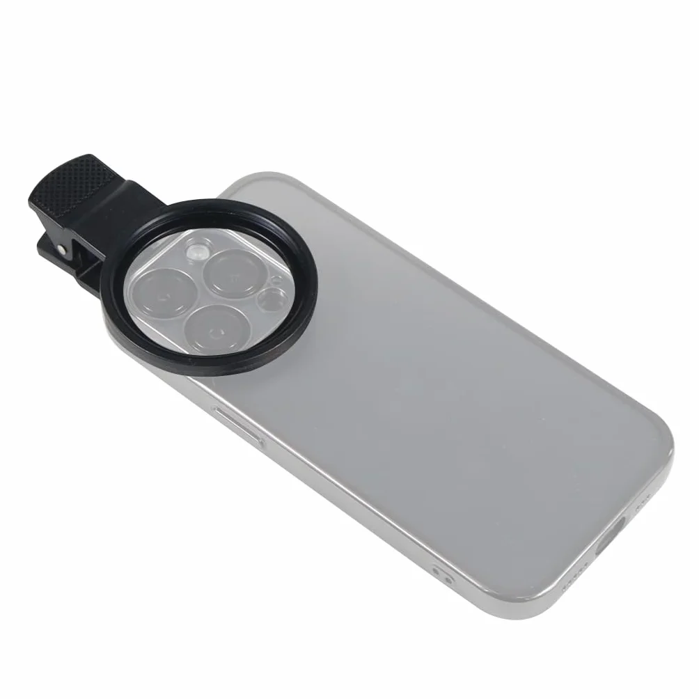Profesjonalny klips do aparatu telefonicznego 52 mm z obiektywem makro CPL Star Variable ND Filtr do wszystkich smartfonów z gwintem ze stopu aluminium (tylko klips, okrągły otwór)