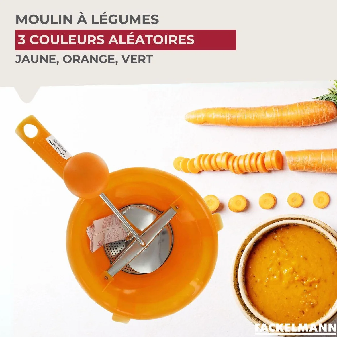 Fackelmann Moulin à légumes 19 cm Acier Inoxydable
