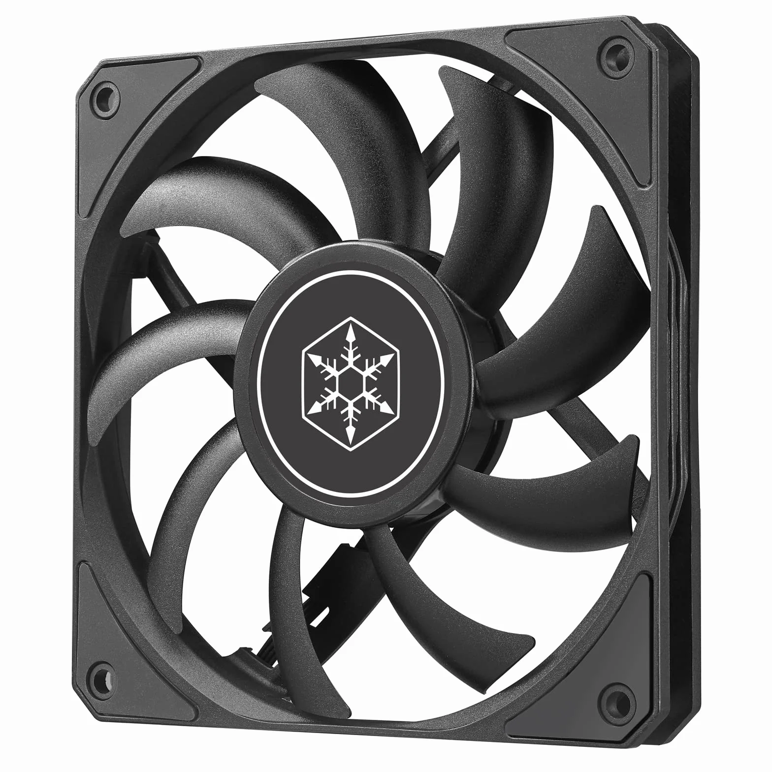 SilverStone Technology Air Slimmer 120 Enhanced Performance Slim Fan 120 mm z pełnozakresowym PWM, (SST-AS120B), czarny