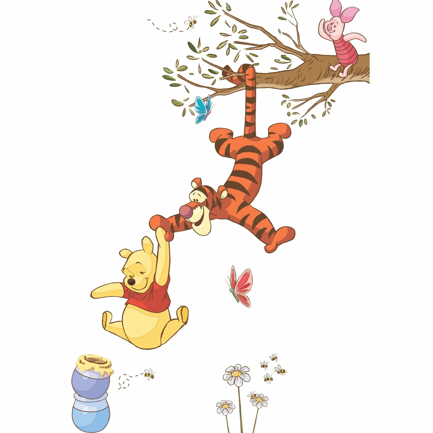 Disney Winnie l'ourson Sticker Géant Repositionnable sur Branche