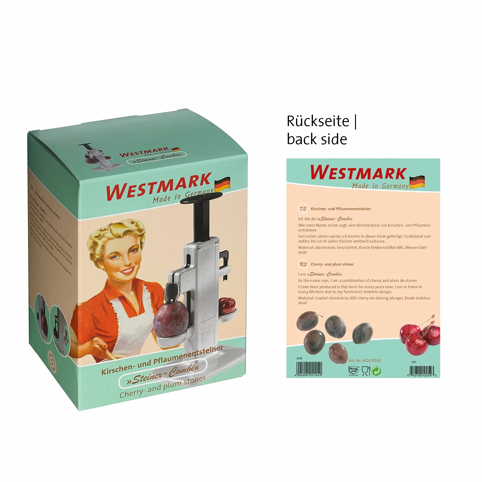 Westmark Dénoyauteur à Cerises et Prunes 4020RT60 Aluminium/plastique 10,6 x 8,3 x 23 cm
