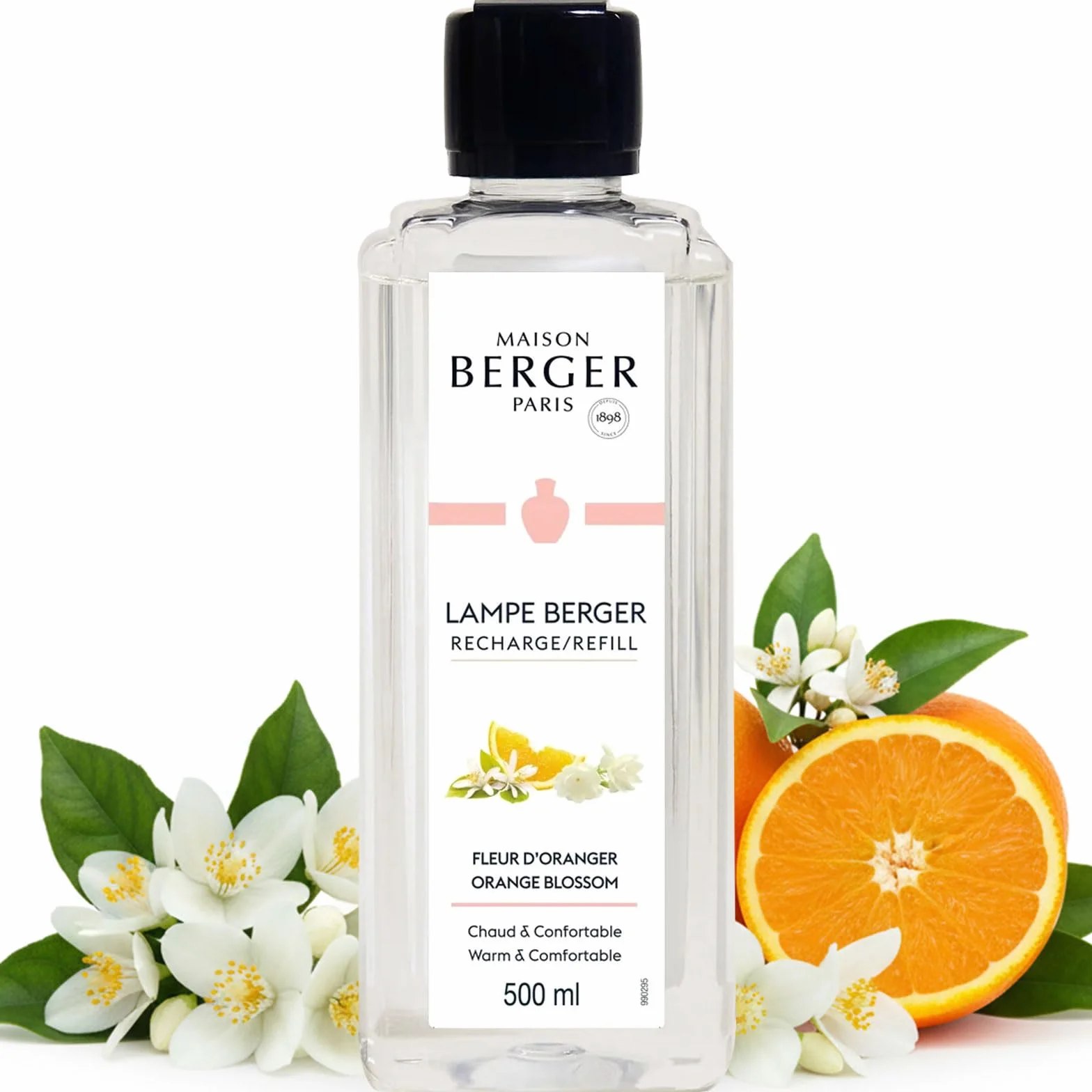 MAISON BERGER Recharge Lampe Berger Fleur d'Oranger 500 ML Parfum Floral Anti-odeurs Fabriqué en France