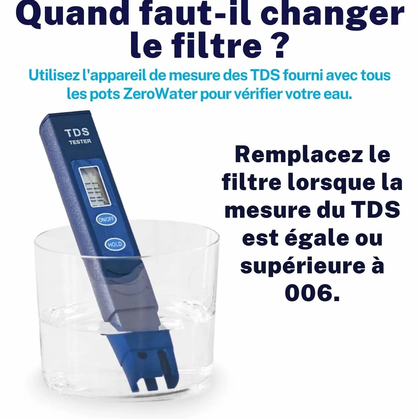 ZeroWater Pack Carafe filtrante d'eau Ronde 2,4 L avec 3 Cartouches de filtre à eau de rechange et Indicateur de qualité d'eau, sans BPA et certifié pour réduire Le Plomb et Les Autres métaux Lourds