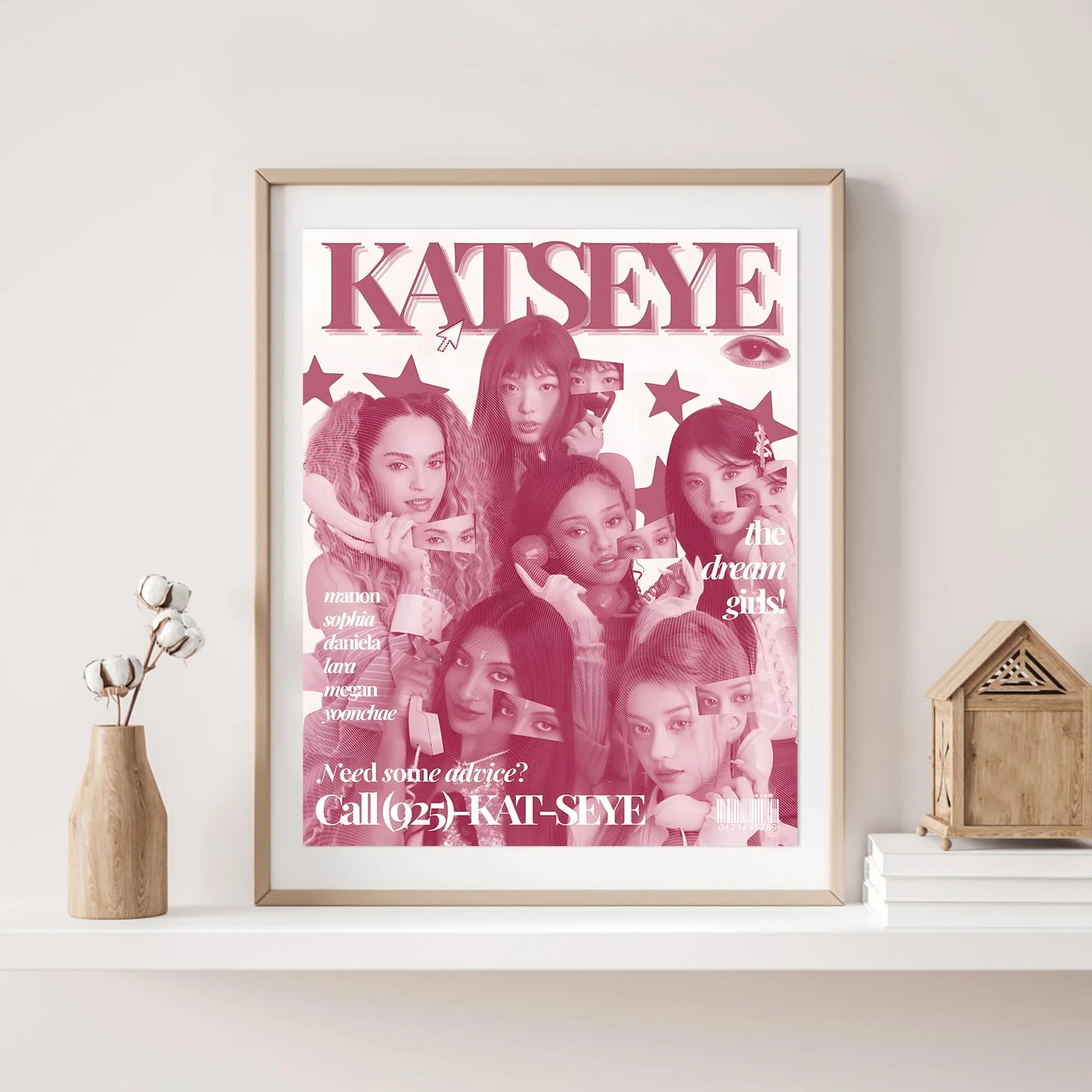 Katseye Poster Lot de 6 Affiche Décoration Peinture Toile Mur Art sans Cadre 20 x 25 cm