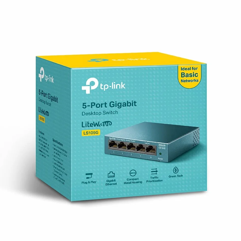 TP-Link LS105G Switch Ethernet Gigabit 5 Ports RJ45 Métallique 10/100/1000 Mbps