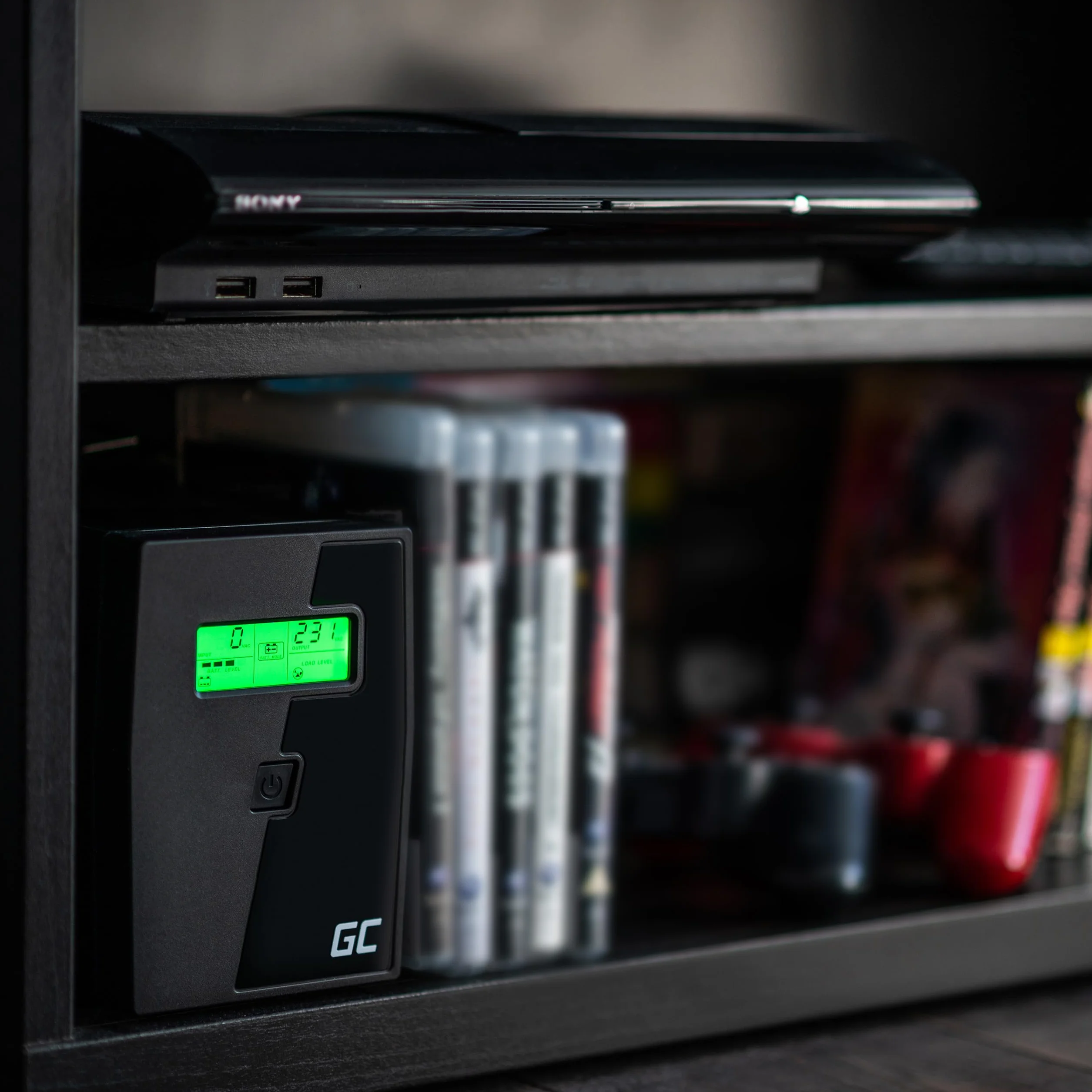 Green Cell Zasilacz Awaryjny UPS 600-999VA 360W Power Proof z wyświetlaczem LCD | Line-Interactive AVR | 230V | 2x Schuko