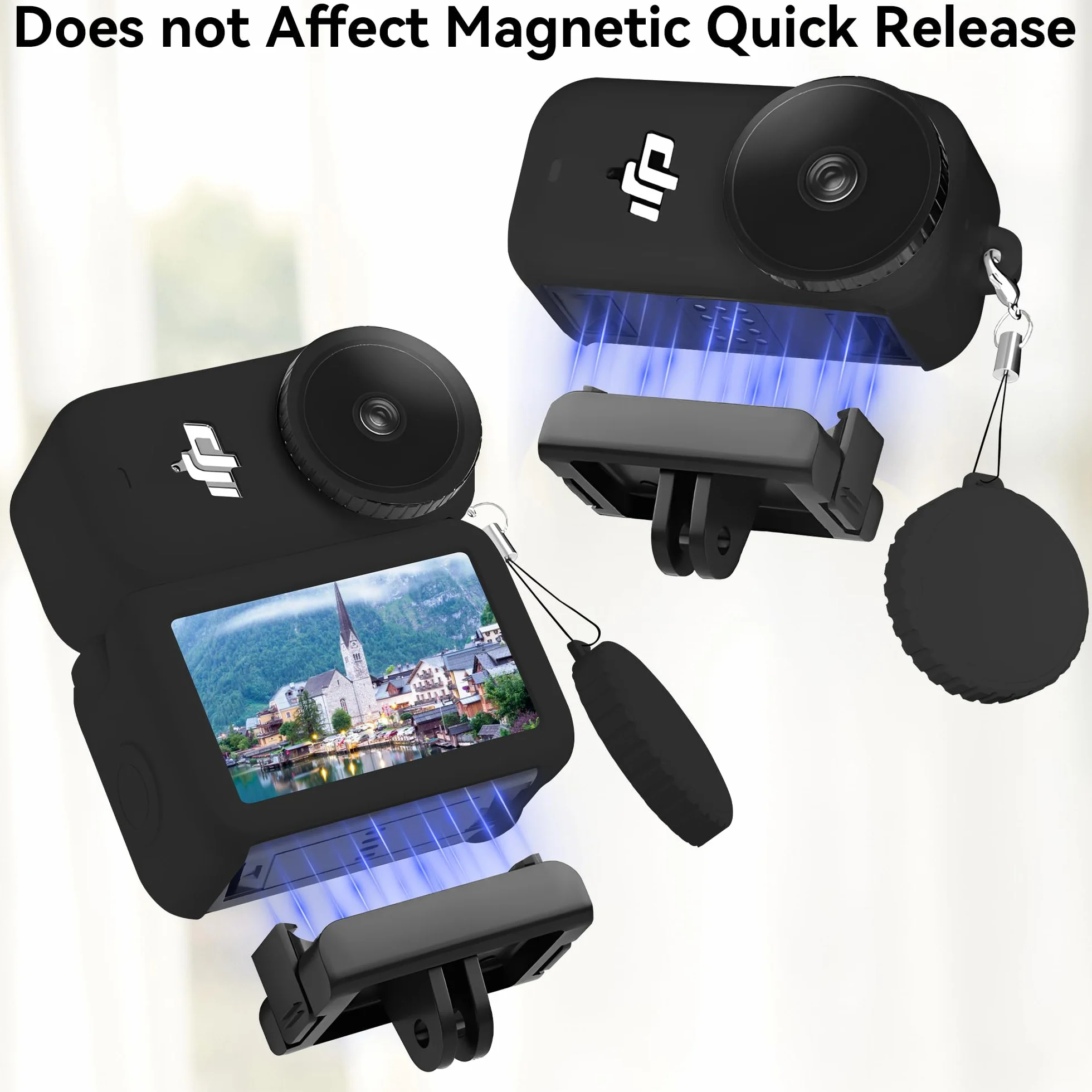 Osmo Nano Silikonowy Pokrowiec Ochronny Obiektyw Aparatu Odporny Zarysowania Trwały do DJI Osmo Nano Akcesoriów Aparatu Paskiem Nadgarstek