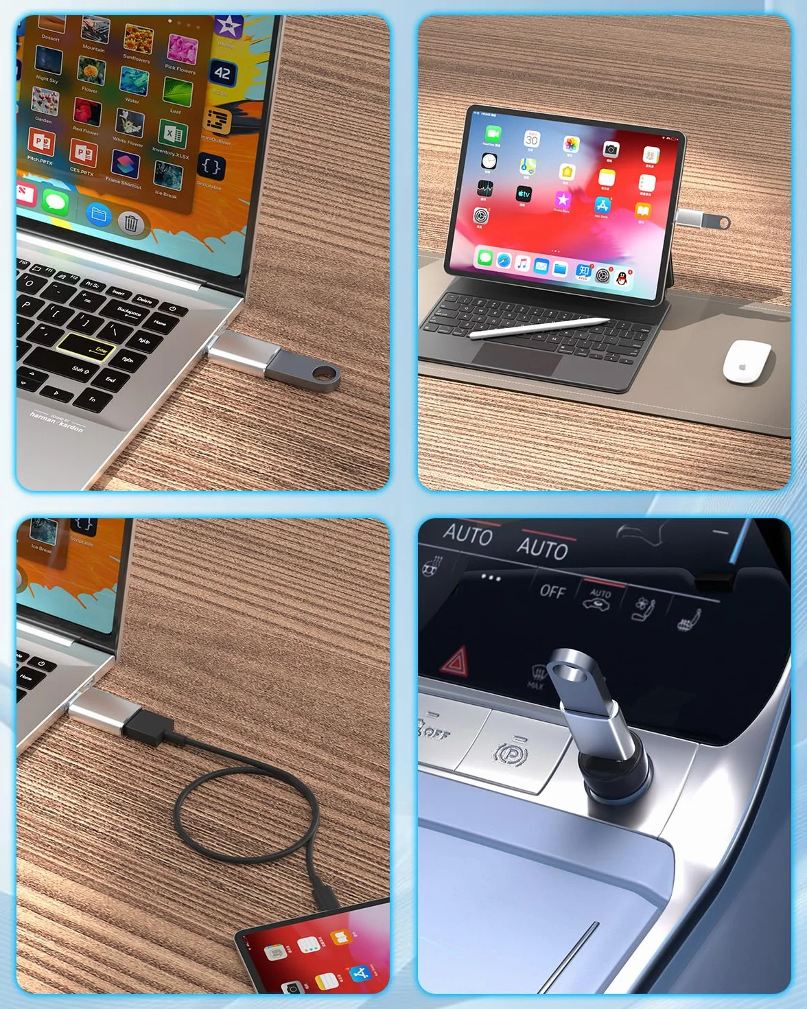 Adaptateur Lightning vers USB Mâle Femelle pour iPhone 14 13 12 11 Pro Max OTG