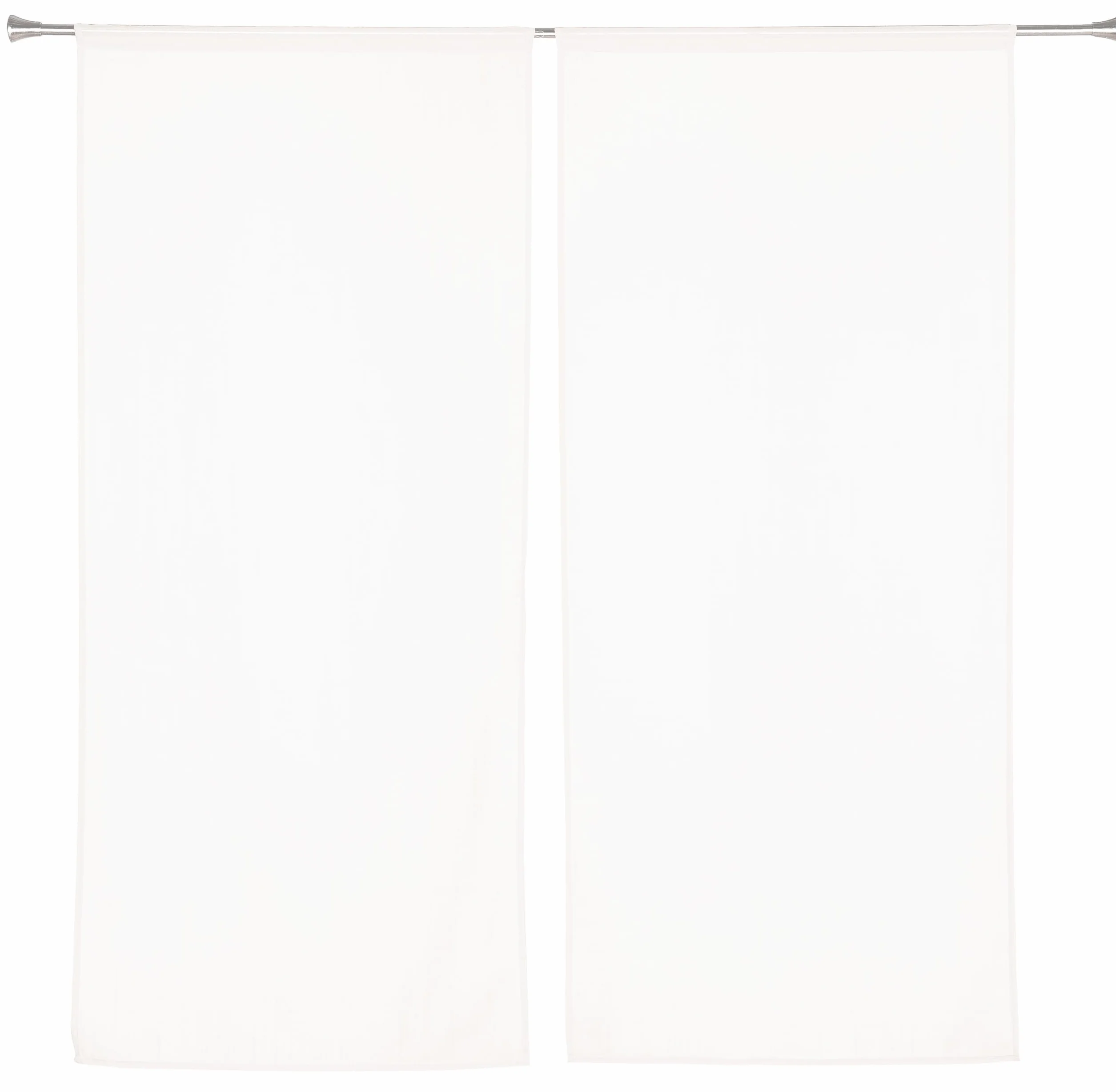 LINDER Voilage Paire de Vitrage Passe Tringle 60x140cm 100% Polyester Oeko-Tex