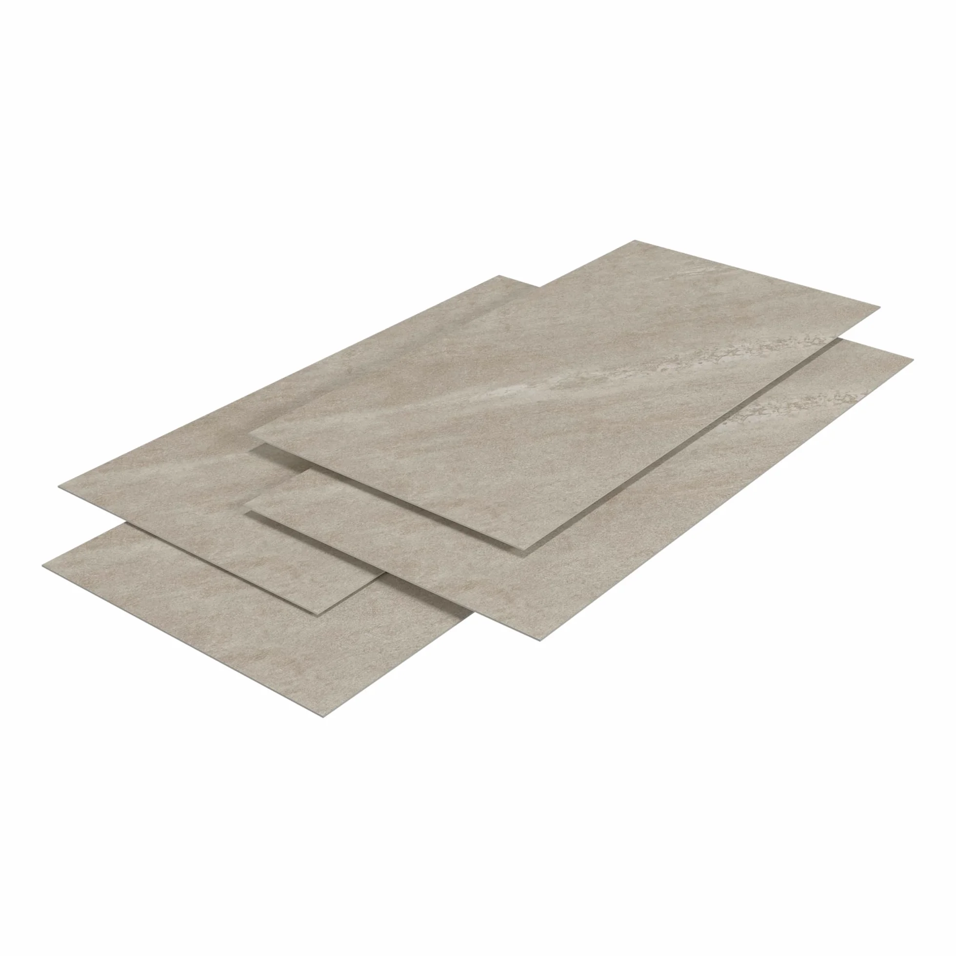 Set de 8 Panneaux Muraux Décoratifs PVC 120 x 60 cm Beige Cream Stone Résistant aux UV Humidité