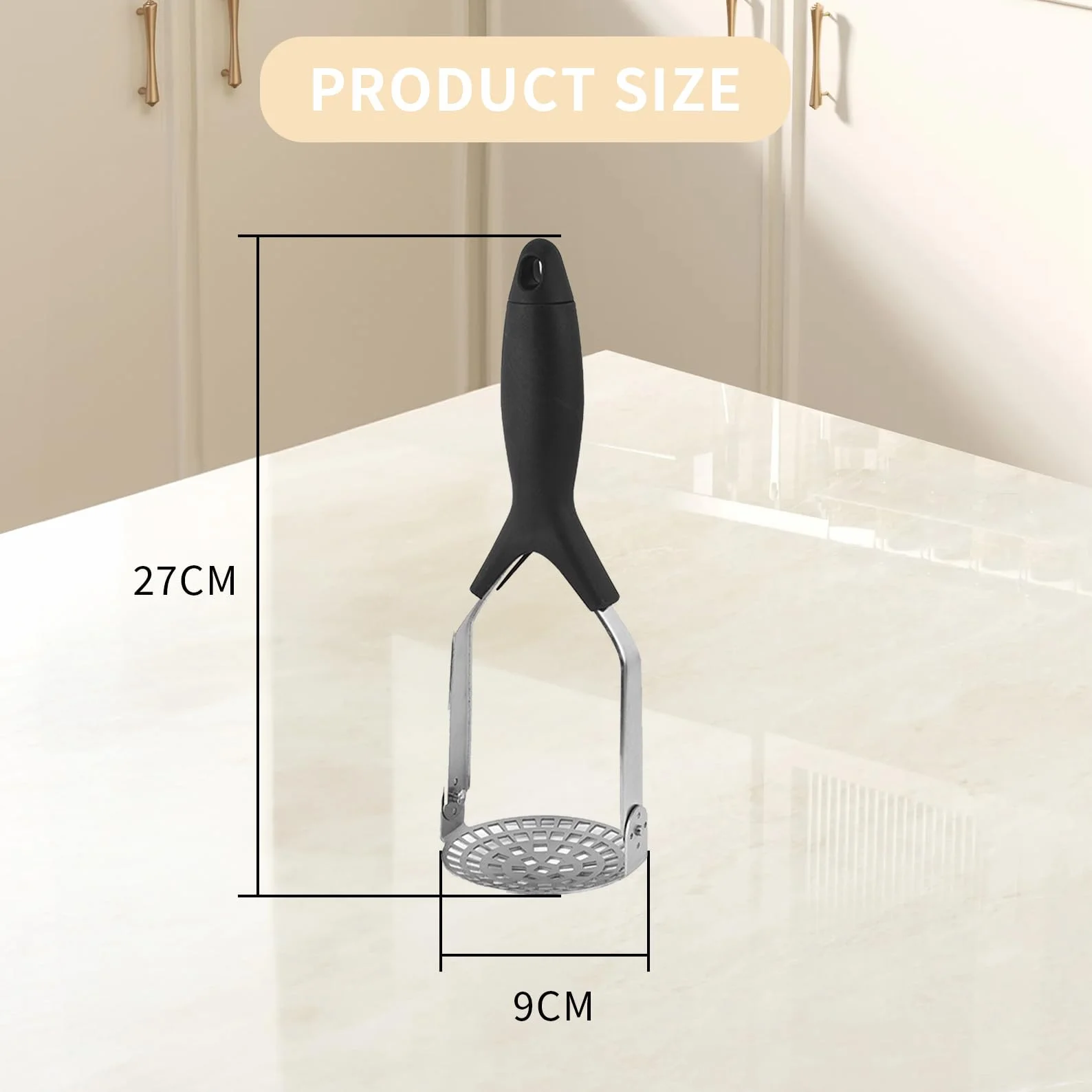 Presse-Purée en Acier Inoxydable Pliable, Ustensile de Cuisine Polyvalent pour Pommes de Terre et Légumes