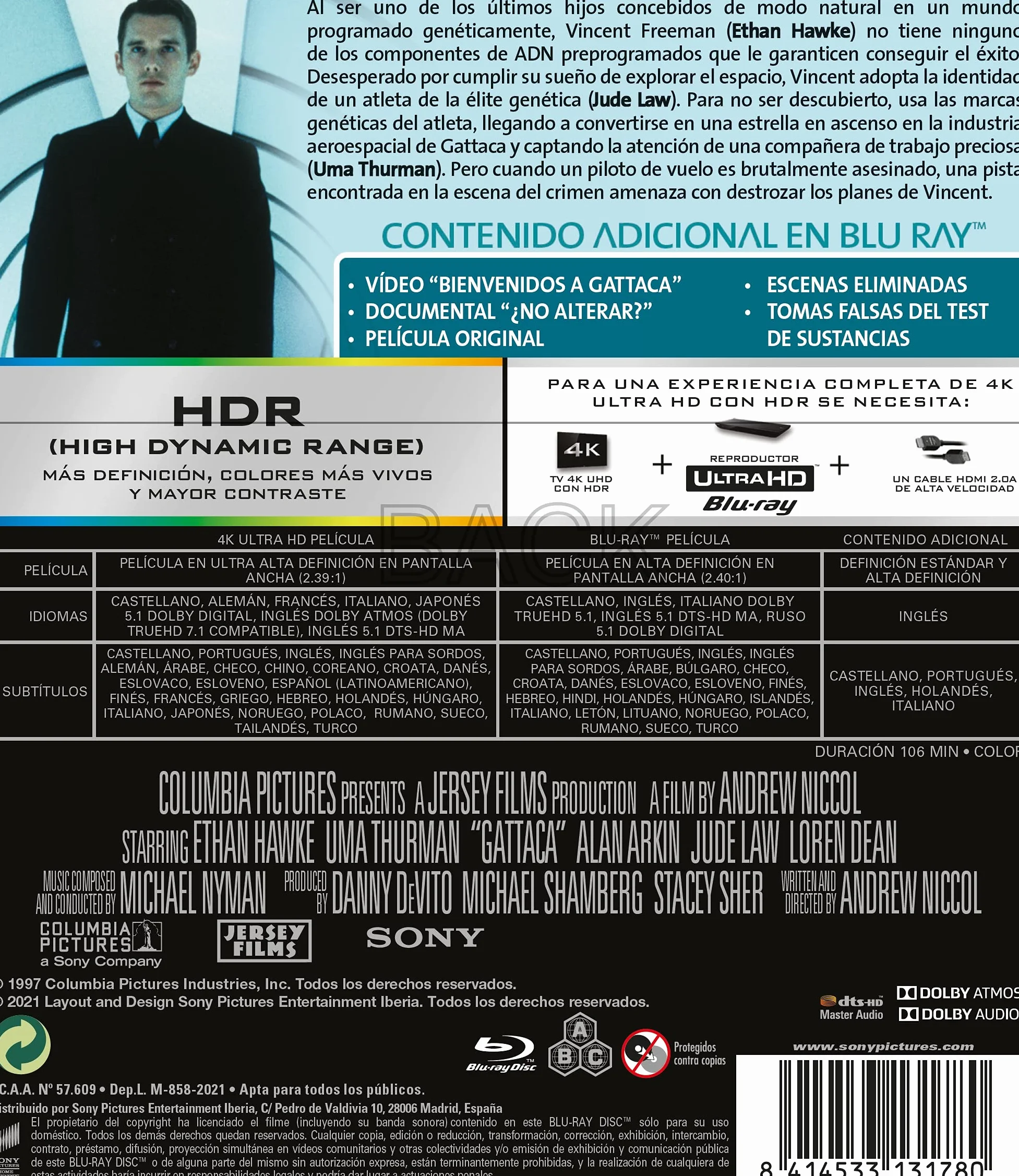 Gattaca (4K UHD + Blu-ray)
