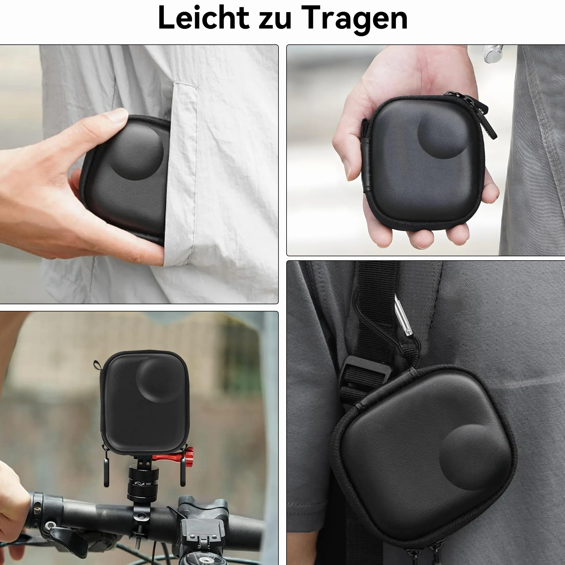 Osmo Nano Etui Transportowe - Przenośna Torba Podróżna z Twardą Powłoką PU do DJI Osmo Nano Przechowywania Akcesoriów Kamery Pokrowiec Ochronny z Karabińczykiem