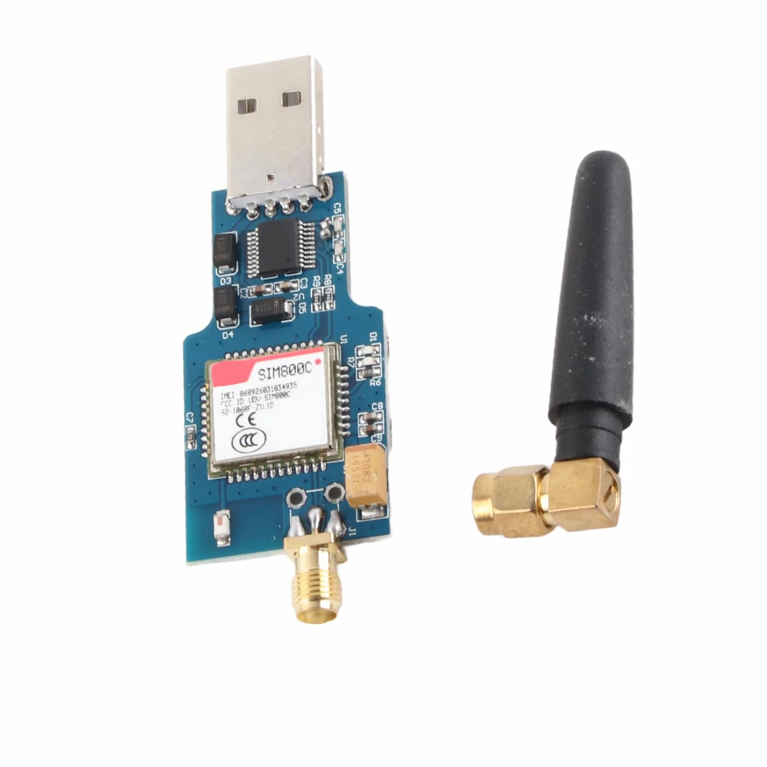 Module SIM800C USB vers GSM pour Données Vocales SMS GPRS TTS