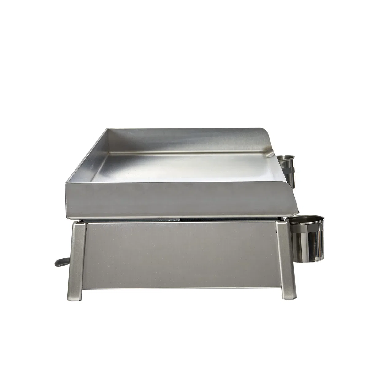 PLANCHAELEC - Plancha Electrique ANTHEA E870-3600W - Couvercle + 2 Ustensiles - Inox - Thermostat Réglable - 16 Personnes - Made In France - L87 X P43 X H25 cm