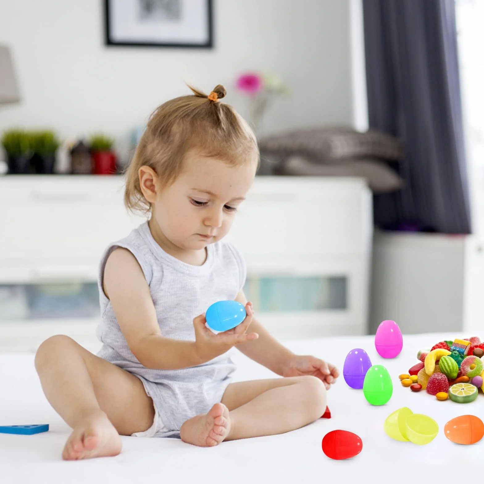 Oeufs de Pâques 28pcs Colorés à Remplir Surprise Chasses Panier Remplisseurs Cadeau