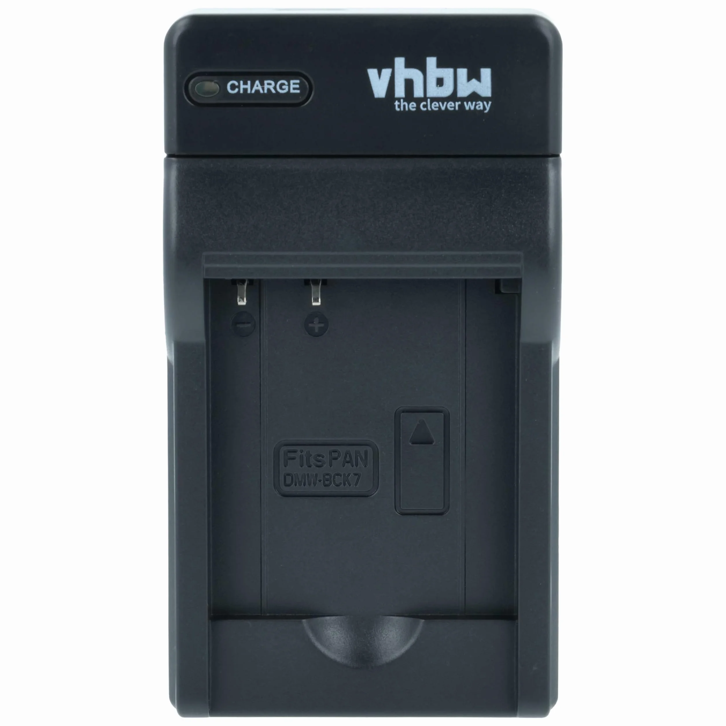 vhbw Ładowarka USB kompatybilna z Panasonic Lumix DMC-SZ7, DMC-FS45, DMC-FS16, DMC-FS18 kamera/akumulator - stacja ładowania, wskaźnik ładowania, 4,2 V