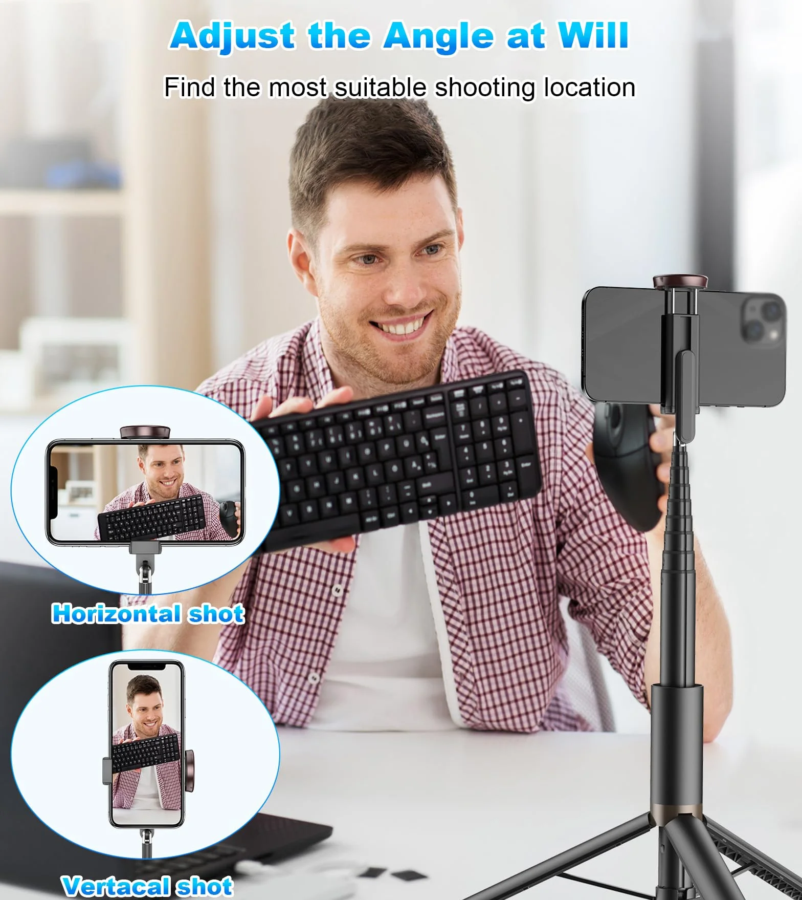TONEOF Ulepszony magnetyczny stojak na telefon do samochodu, mini stojak samochodowy z (202MAX170BK)