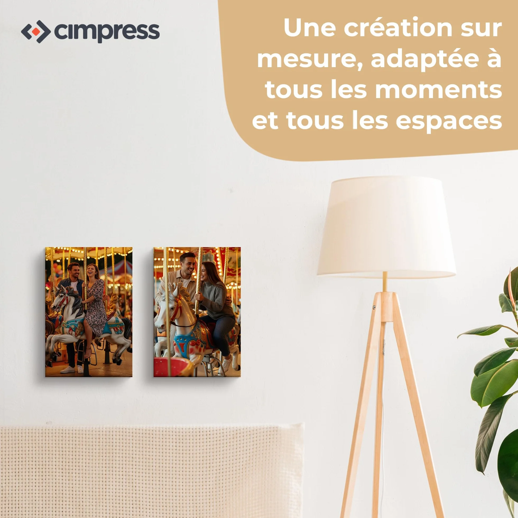Cimpress Tableau sur Toile Personnalisé 30 × 20 cm Décoration Murale Wall Art Moderne