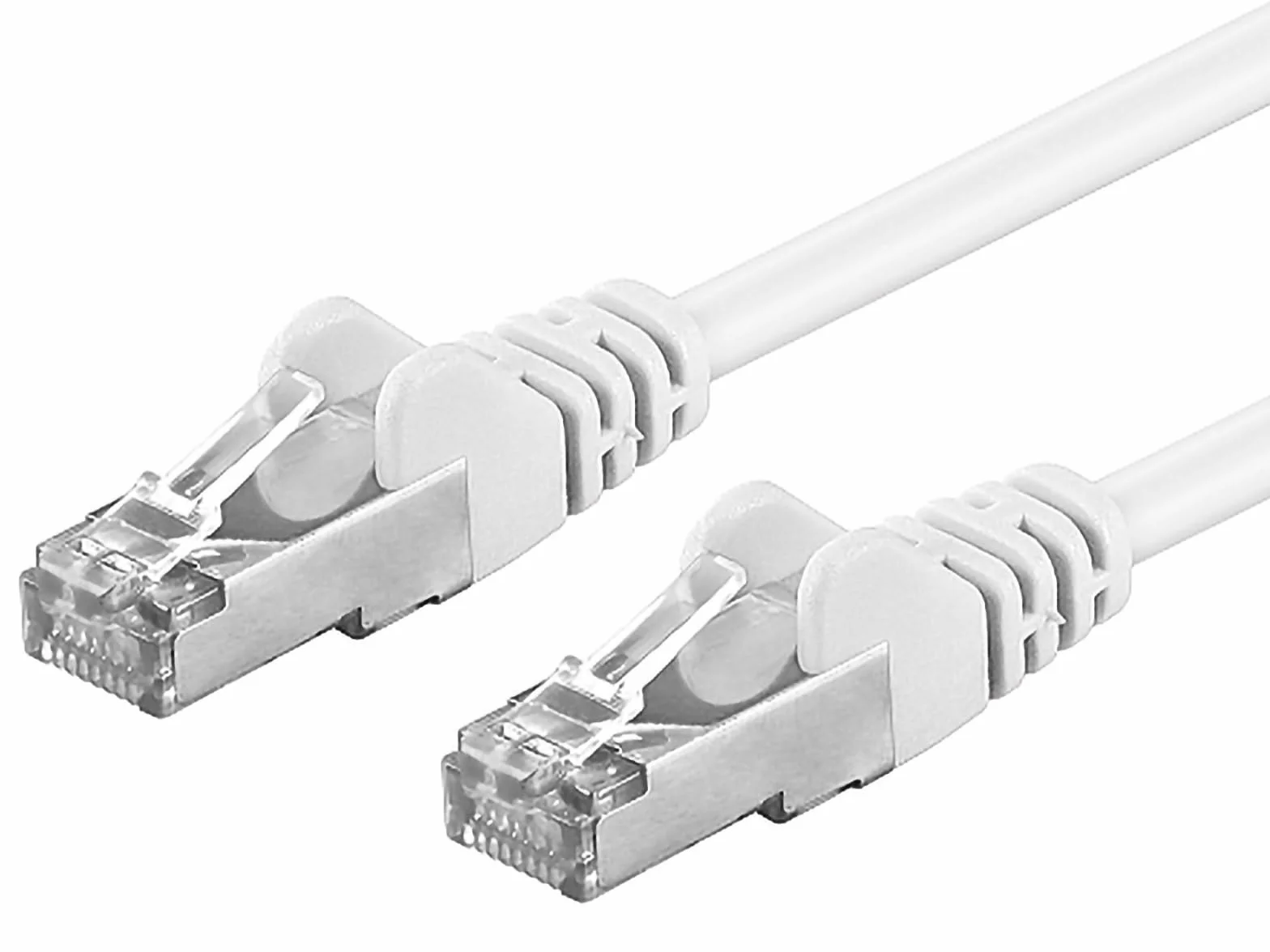 Câble Patch CAT6a S/FTP PIMF Ethernet LAN RJ45 Cuivre 100% CU 1,5m Blanc PremiumCord