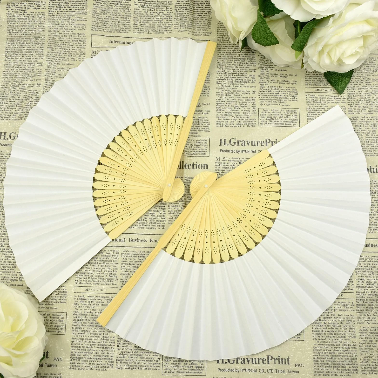 36 Pièces Eventail Mariage, Blanc éventail, Cadeau Mariage invité, Decoration Mariage, eventail Mariage Personnalisable