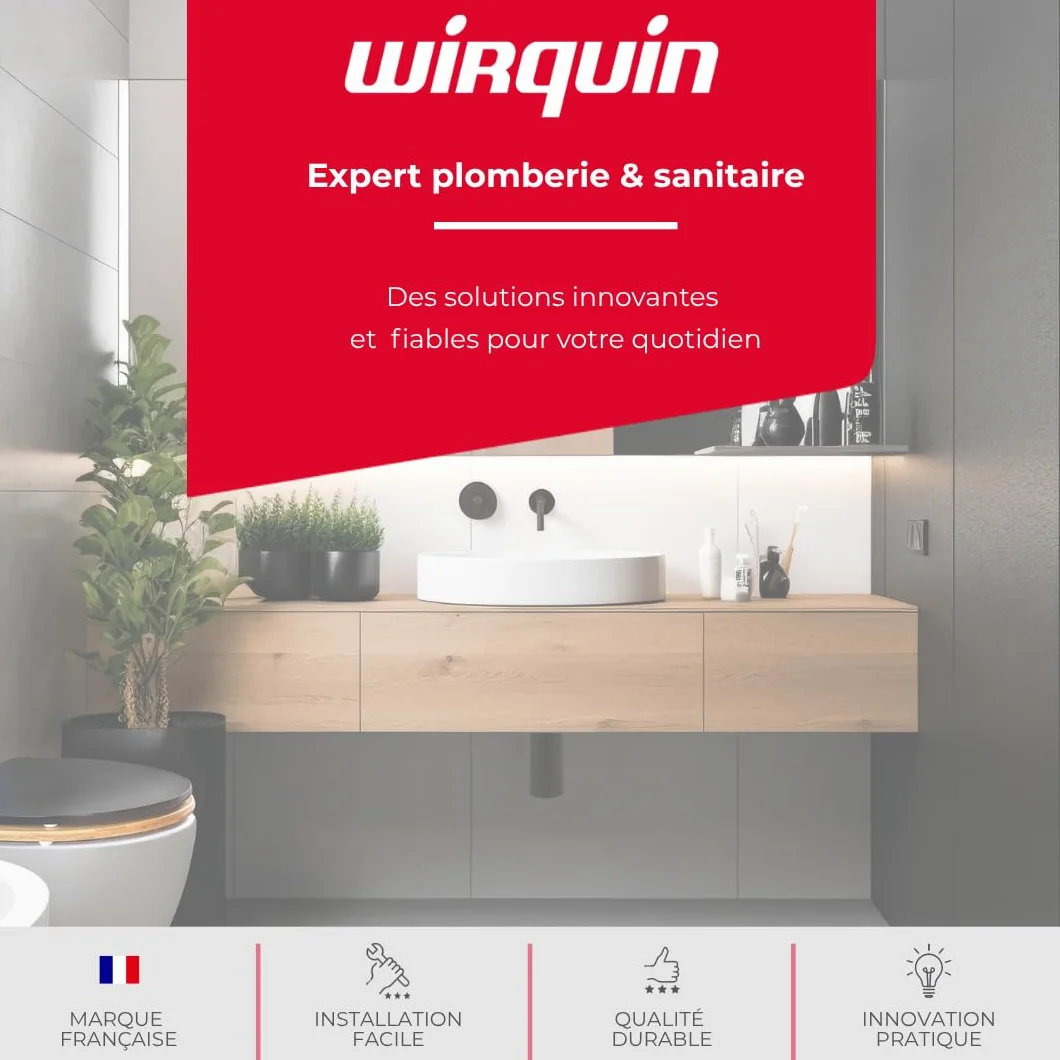 Wirquin Bouchon et filtre universel Uppy blanc pour évacuations évier lavabo baignoire