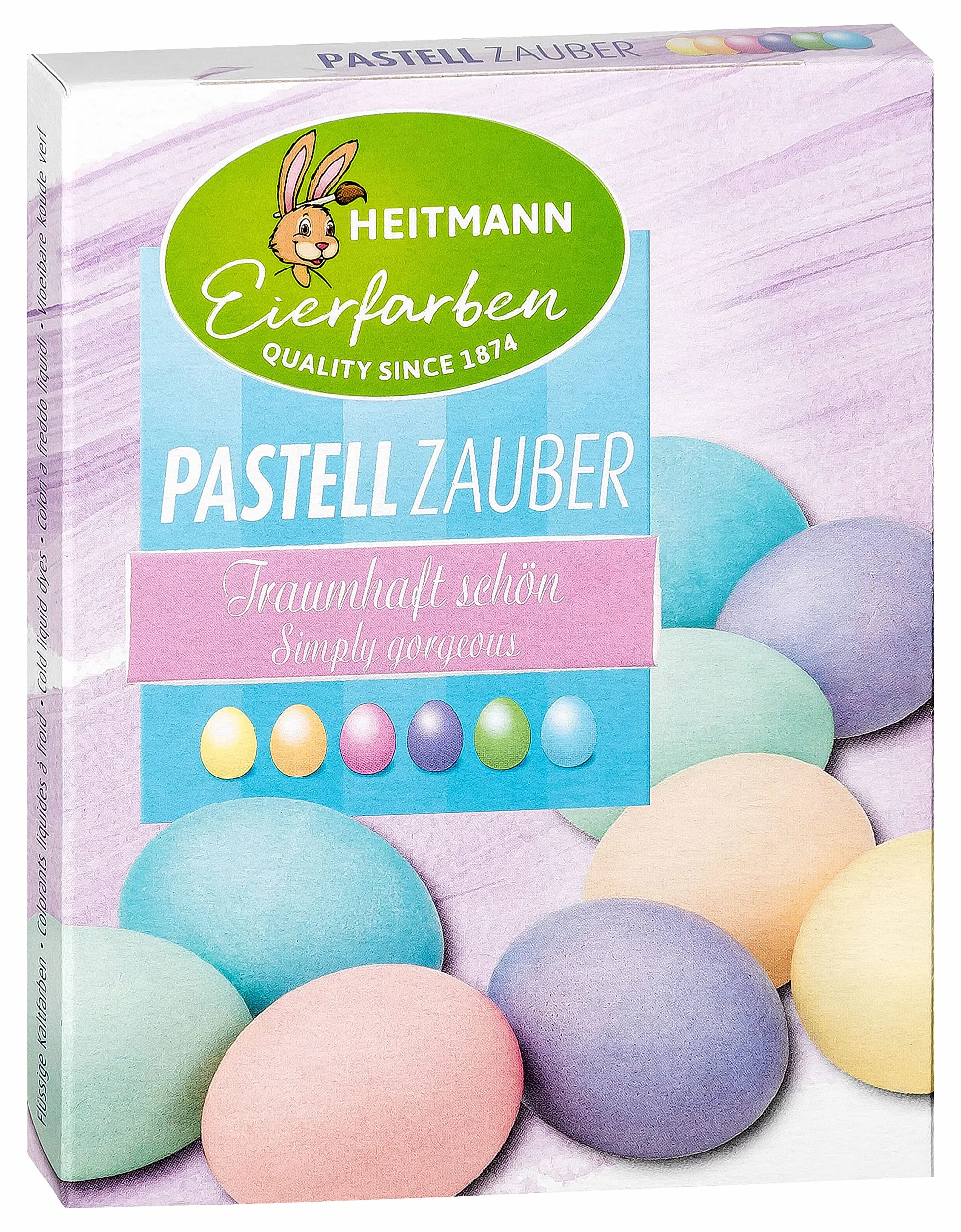 Heitmann Eierfarben Magie pastel 6 couleurs d'œufs liquides 30 ml