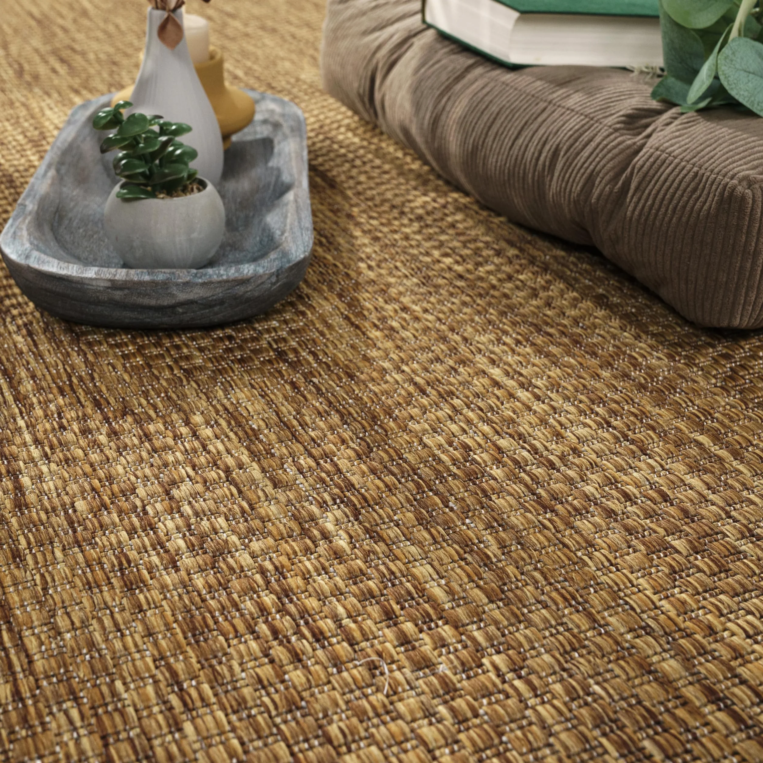 Paco Home Tapis Intérieur Et Extérieur Balcon Terrasse 160x220 cm Café
