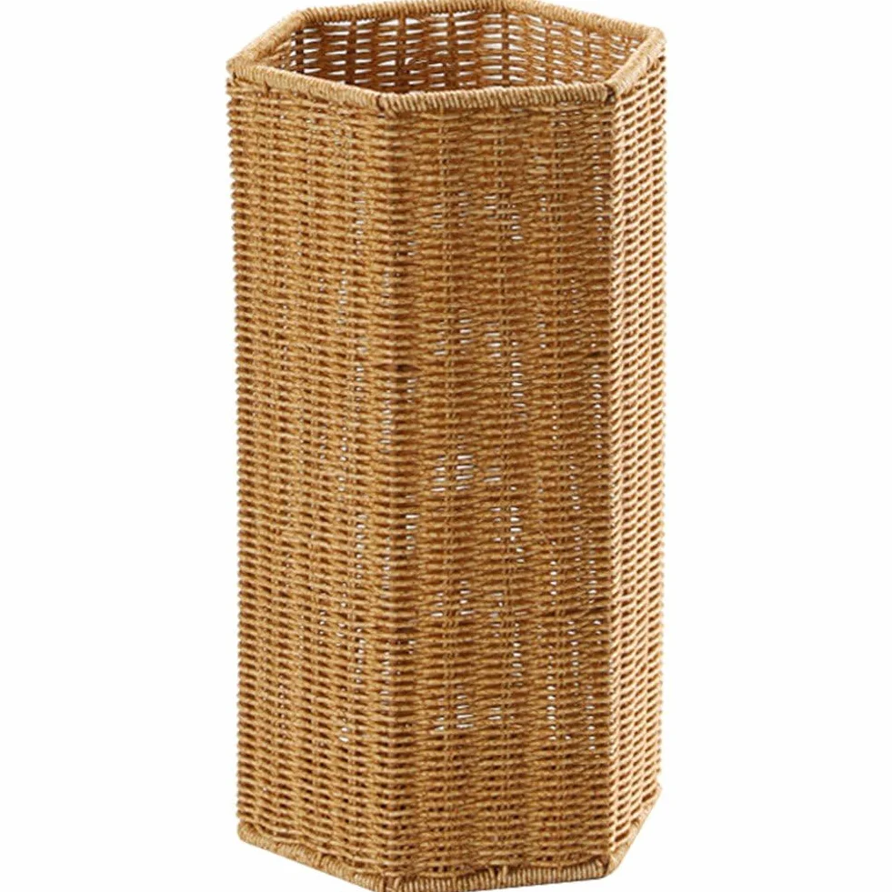 Porte-Parapluie en Rotin Tissé, Panier Robuste pour Entrée, Vestiaire, Bureau