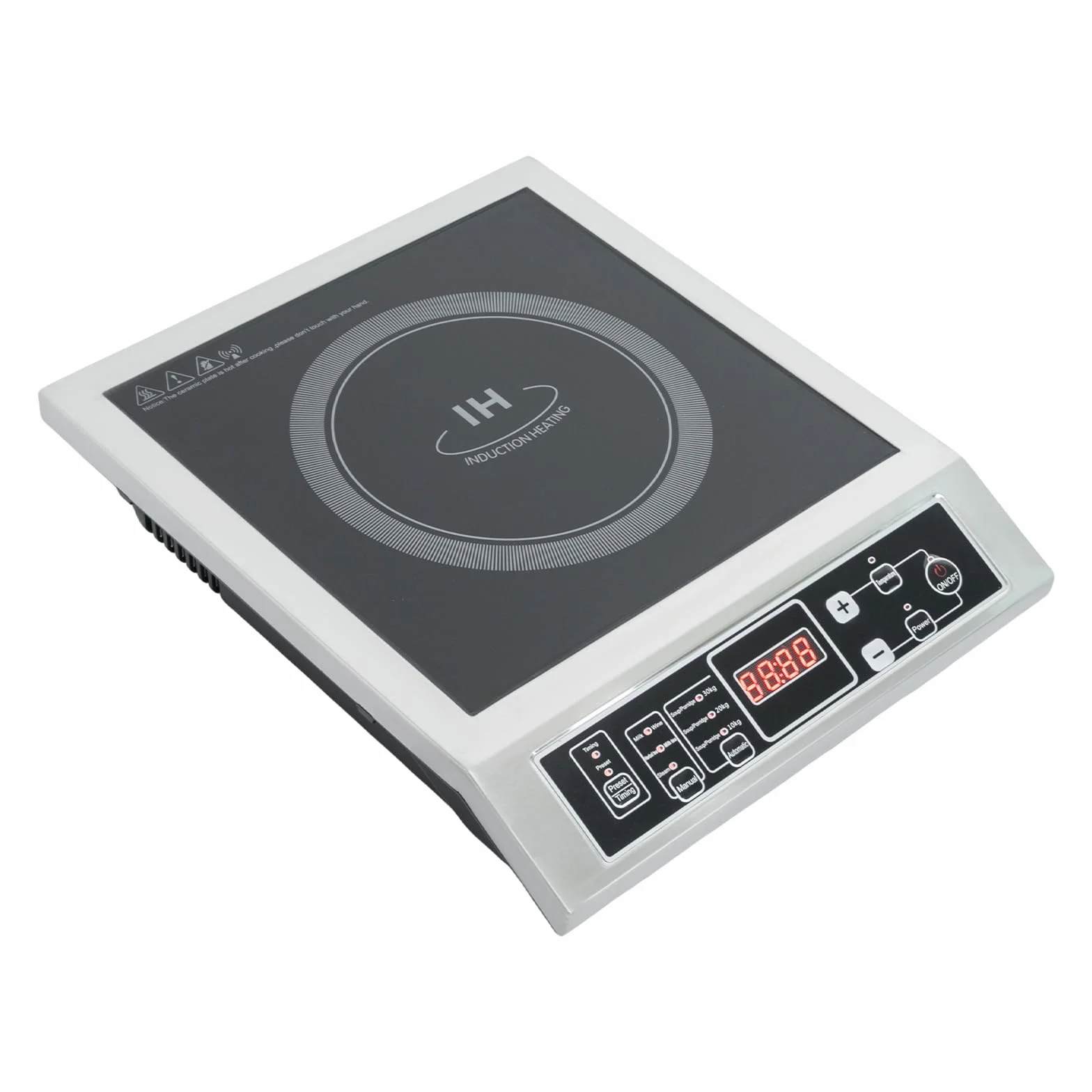 Plaque de cuisson à induction 3500W, Plaque de cuisson à induction 1 plaque, Plaque à induction portable avec 10 niveaux de température, minuteur et programmes automatiques, pour camping-car, camping