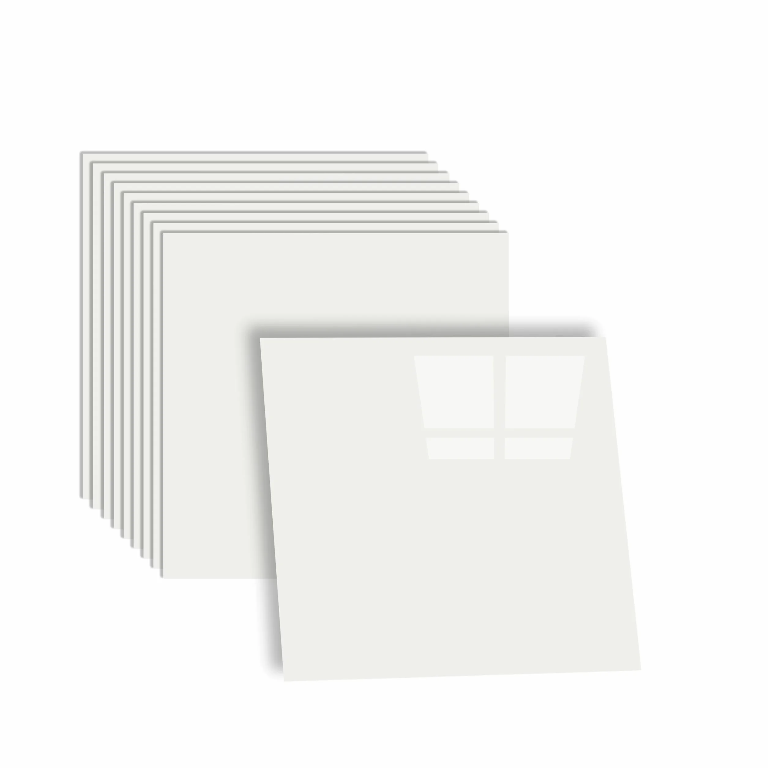 Abyssaly Carrelage Adhesif Mural PVC 30 x 30 cm 10 Pièces Blanc Pur Cuisine Salle de Bain