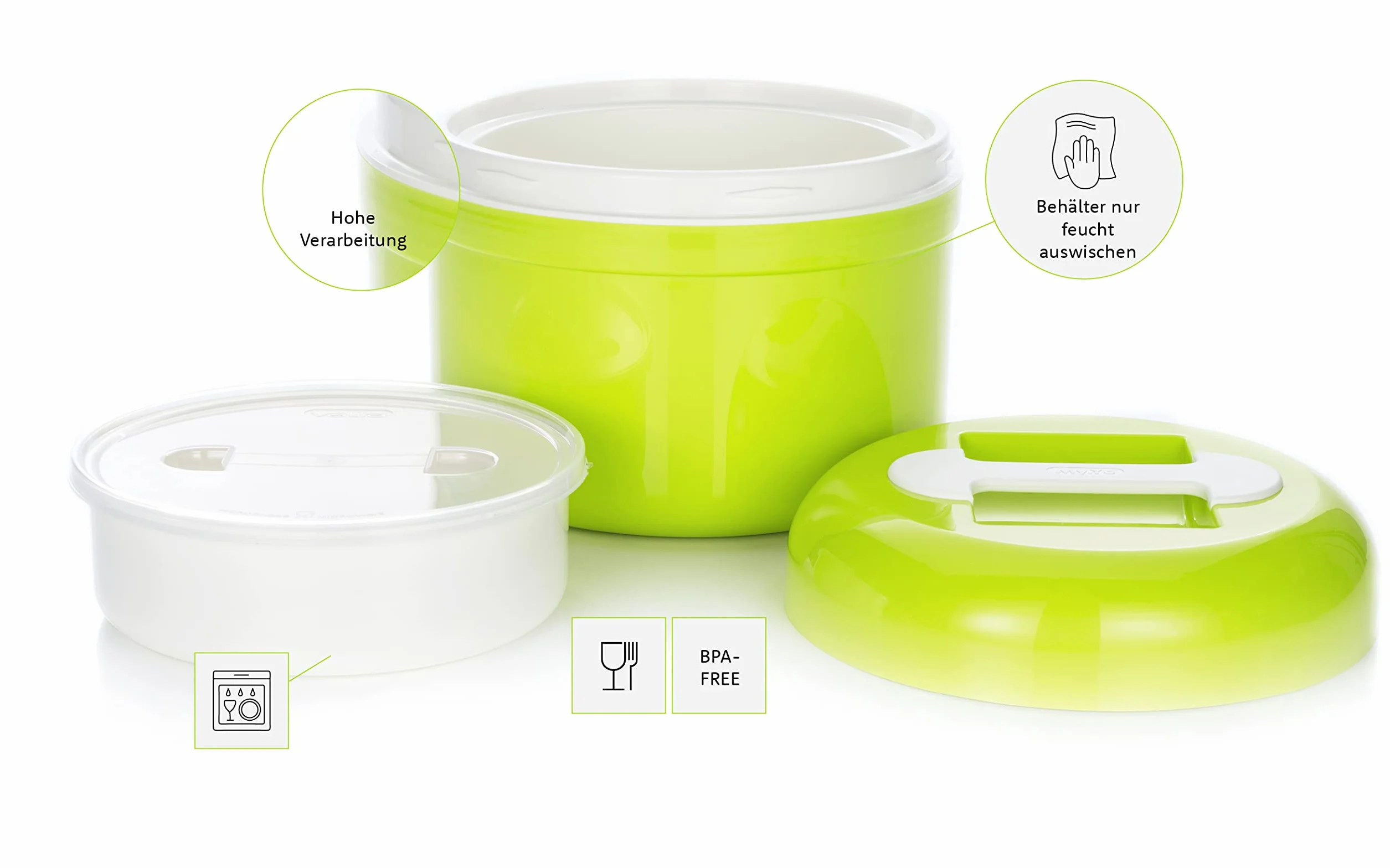 My.Yo - Yaourtière sans électricité | Couleur citron vert | Avec 2 sachets de ferments bio