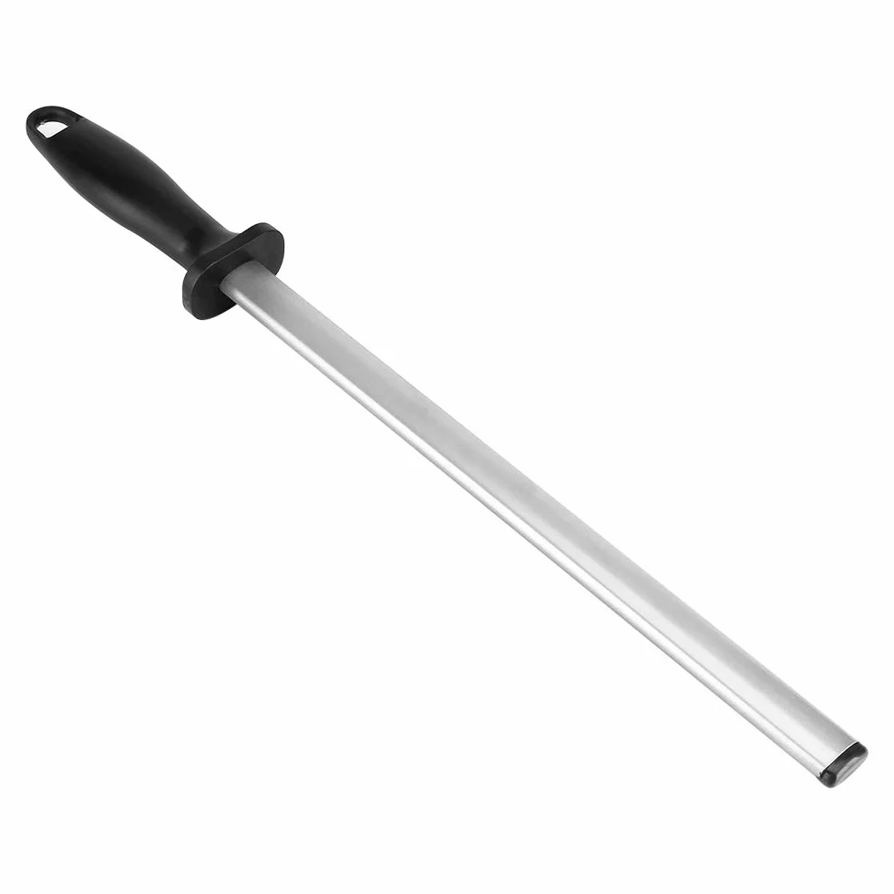 Fusil à Aiguiser Diamant Grain 30 cm, Aiguiseur de couteaux en acier 600 grains Aiguiseur à Couteaux Diamant Bâton à aiguiser affiloir avec poignée pour la cuisine et la chasse