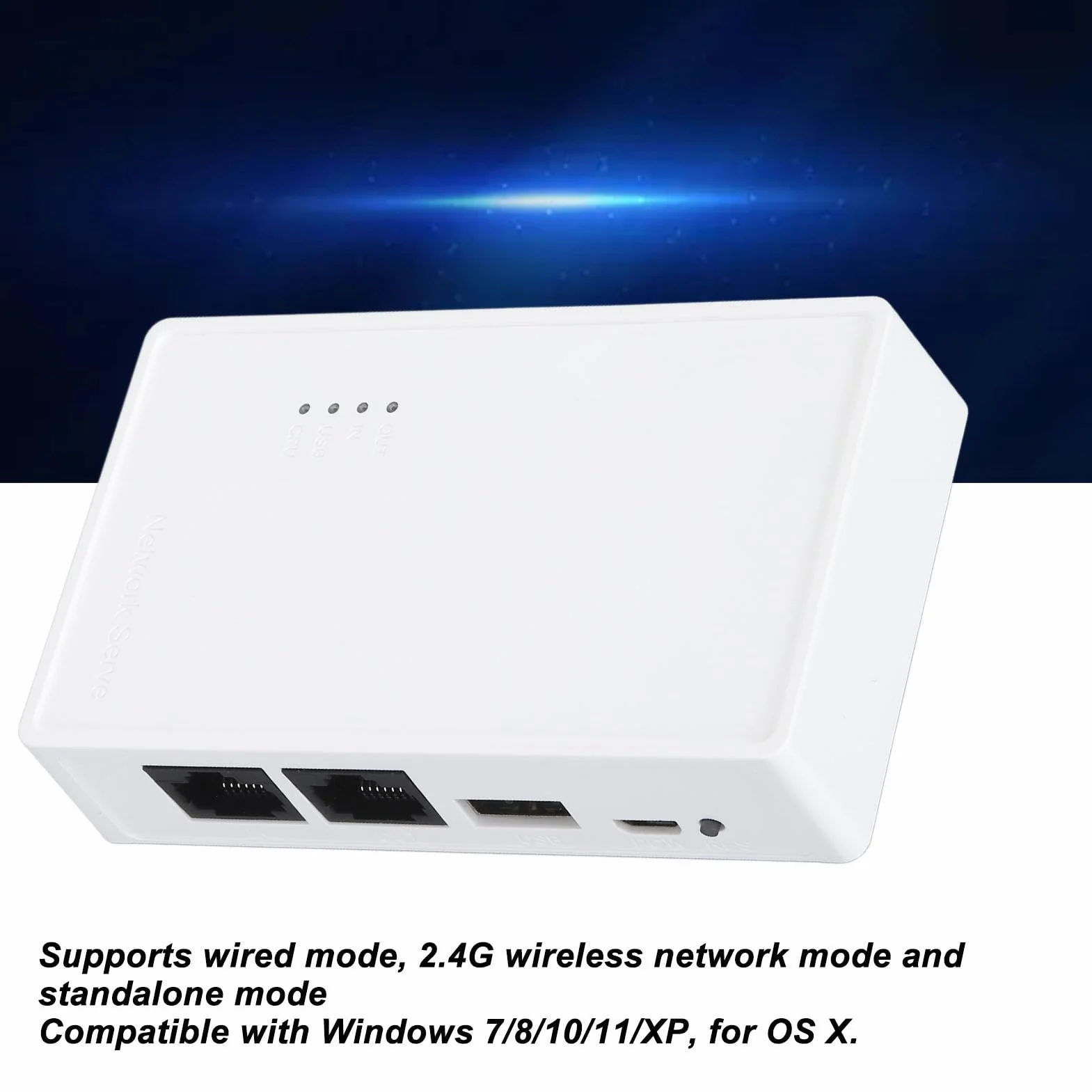 Serveur d'impression sans fil USB 2.0 480 Mbps LAN 10/100 Mbps pour Mac