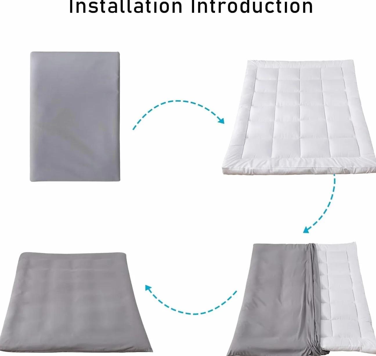 Housse de matelas futon japonais avec fermeture éclair - Housse de protection anti-poussière lavable 90 x 200 cm Q