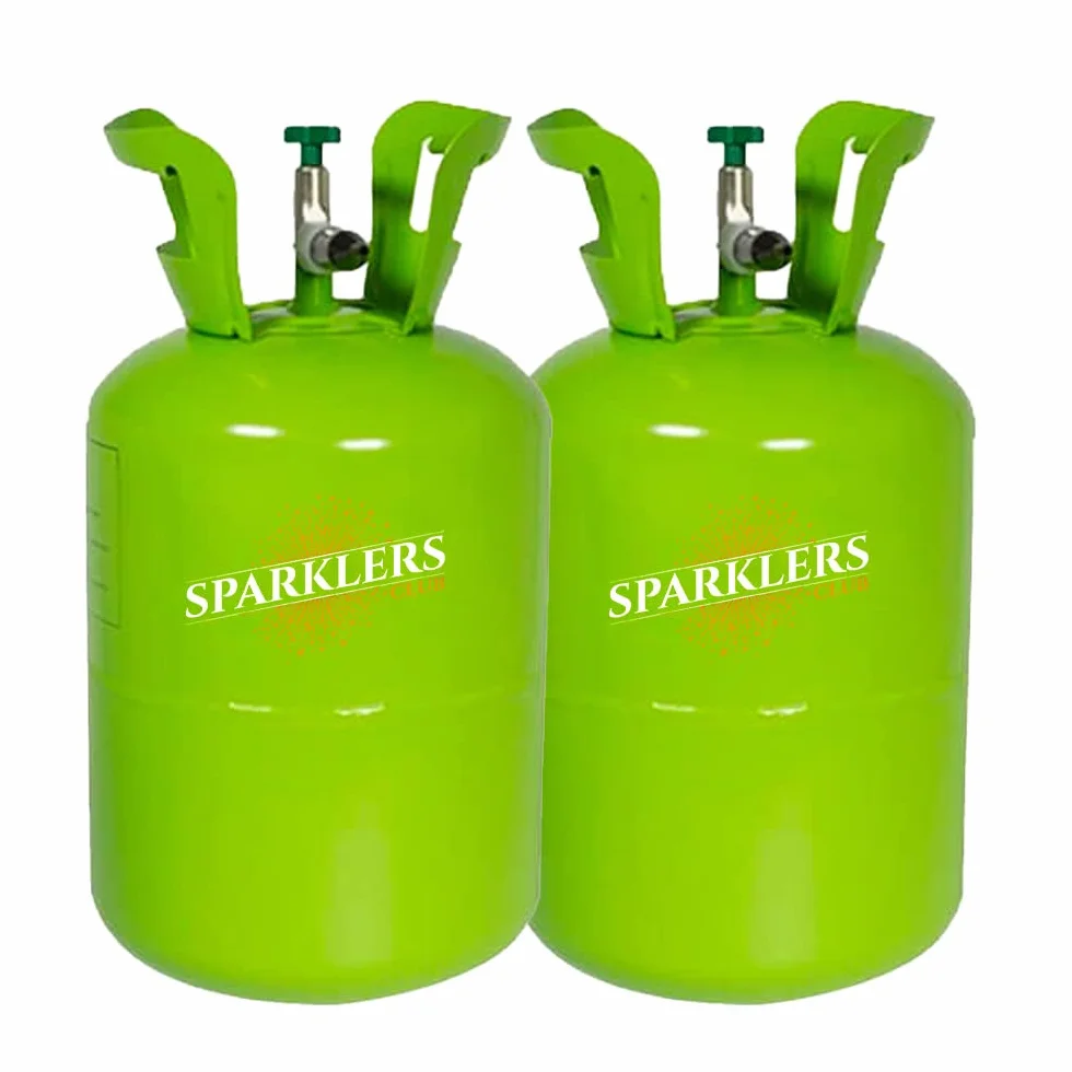 Lot de 2 Bouteilles Gaz Hélium pour 50 Ballons gonflables, x2 Bonbonne de 0,42m3 - Grande Bouteille Jetable, gonflez 100 ballons pour Anniversaire, Mariage et Fête - Livraison 24H - SPARKLERS CLUB®