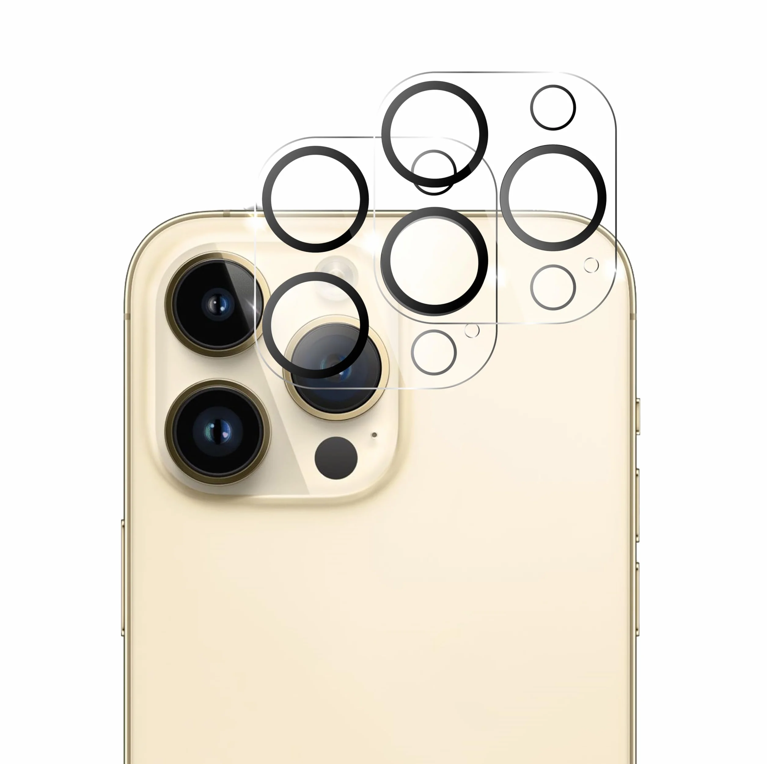 Osłona obiektywu aparatu dla iPhone 14 Pro / 14 Pro Max [2 Sztuki] szkło na aparat hartowane, folia ochronne obiektyw tylna