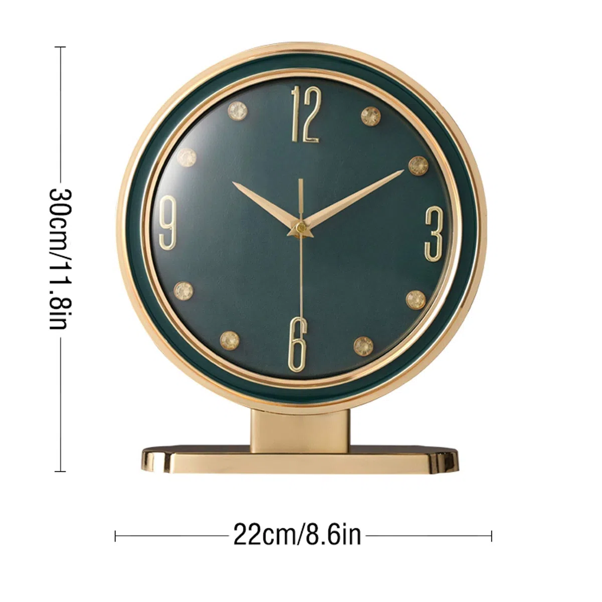 Décorative Horloge de Bureau en Alliage de Cuir, Pendule de Salon, Horloge de Table créative for la Maison, Ornements pour Bureau Chambre Table(Blue)