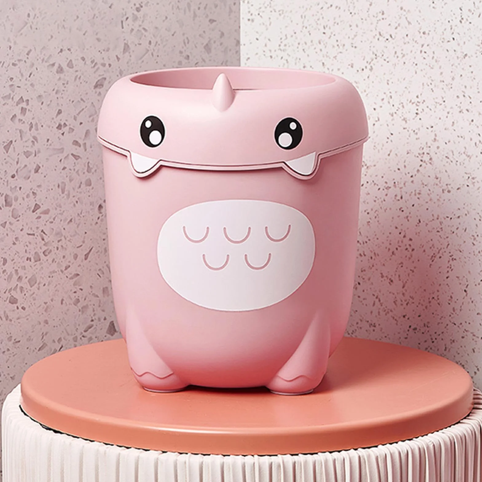Poubelle Enfant Dinosaure Mignonne Grande Capacité Rangement Déchets Salle De Bain