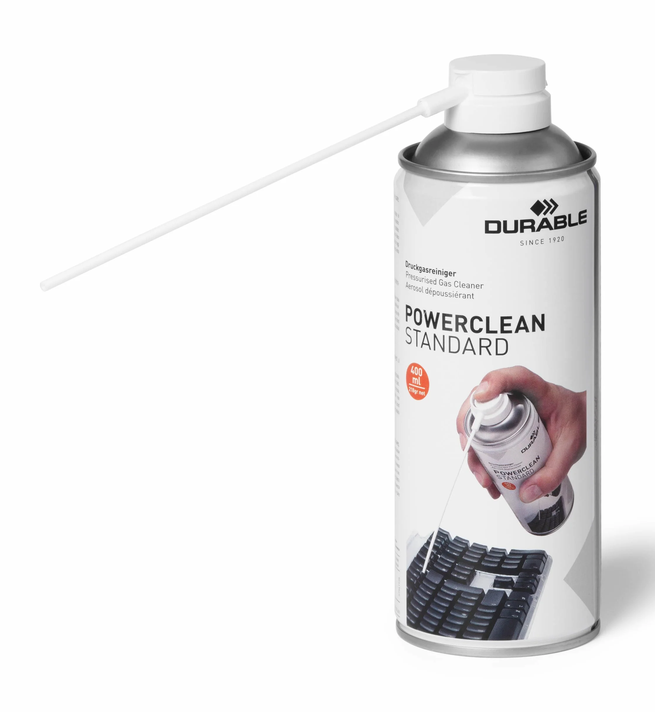 Durable 579619 Sprężone powietrze Powerclean Standard, pojemość 400 ml.