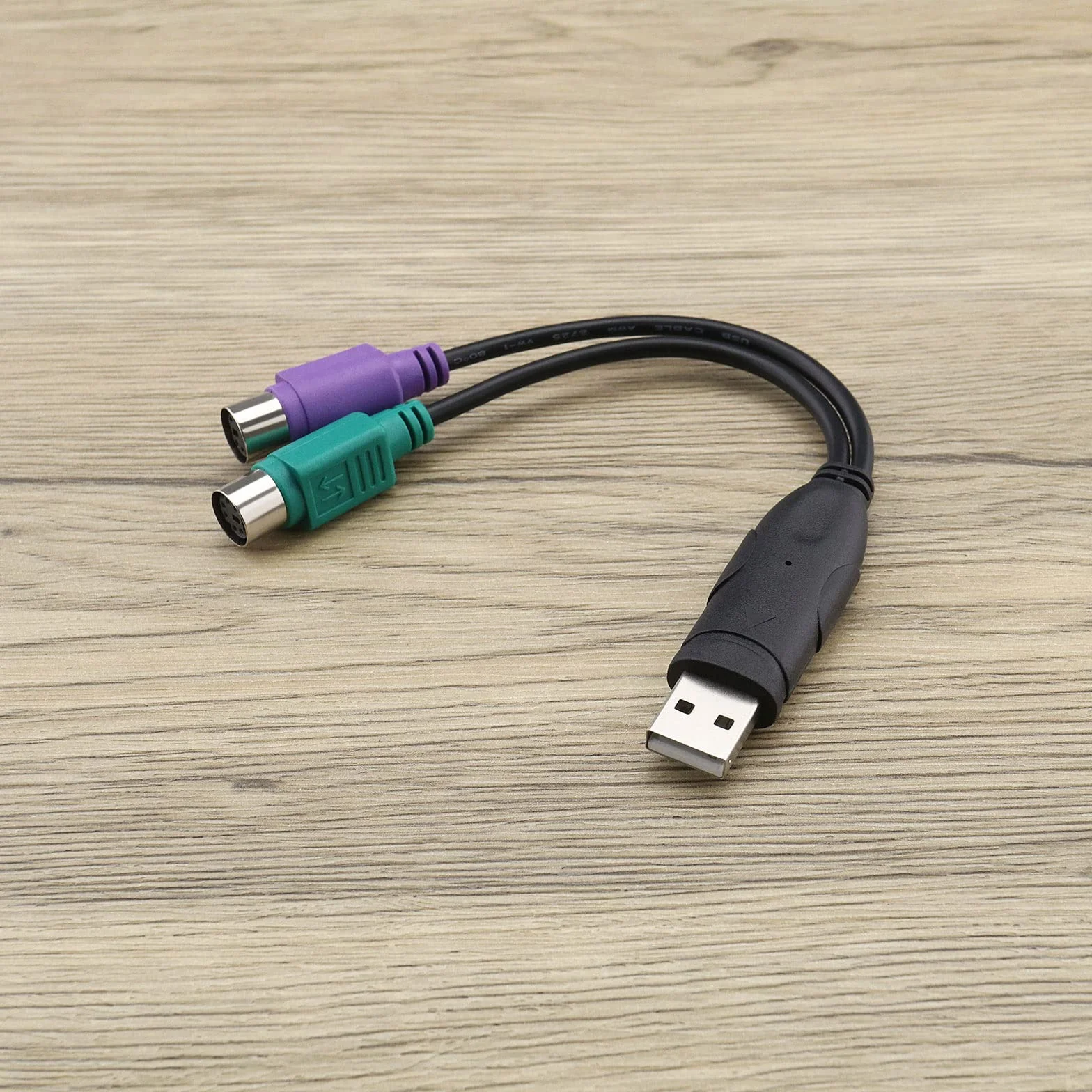 Adaptateur PS2 vers USB Câble Convertisseur Répartiteur en Y pour Clavier et Souris 20cm