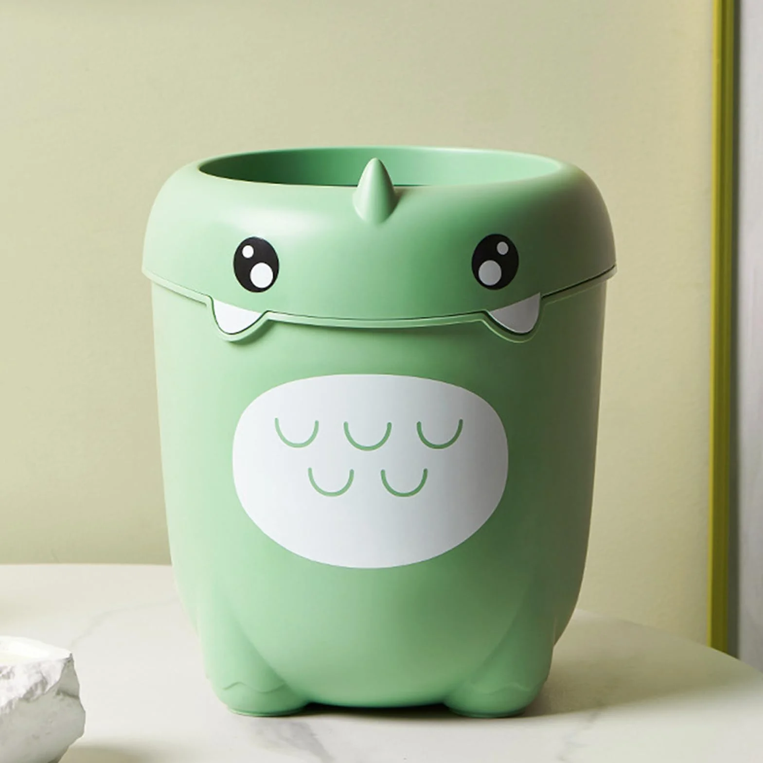 Corbeille Poubelle Dinosaure Compacte Design Ouvert Bureau Cuisine Salon
