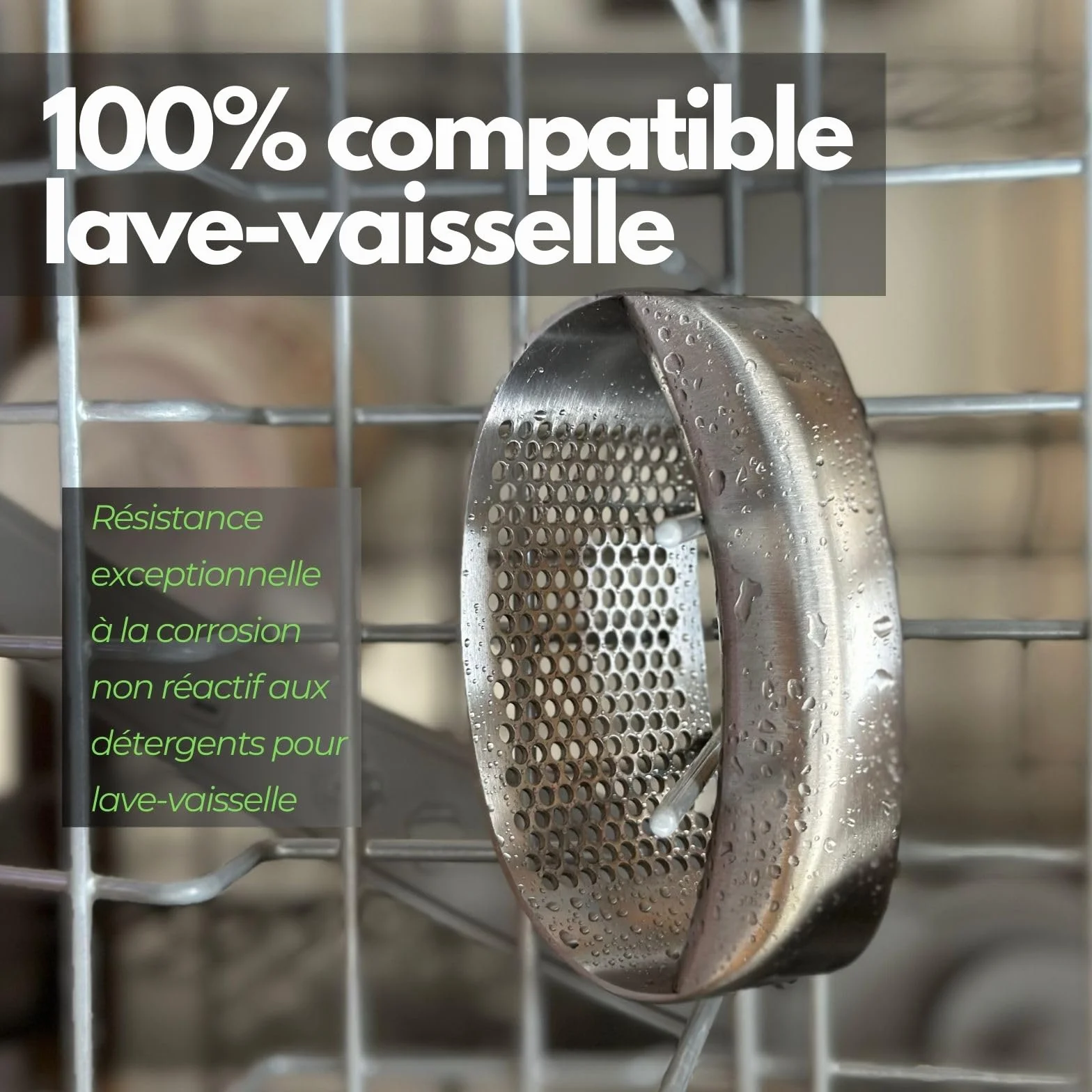 Presse Ail Inox 18/10 à Bascule, Hachoir Manuel Acier Inoxydable, Coupe Ecrase-Ail Circulaire