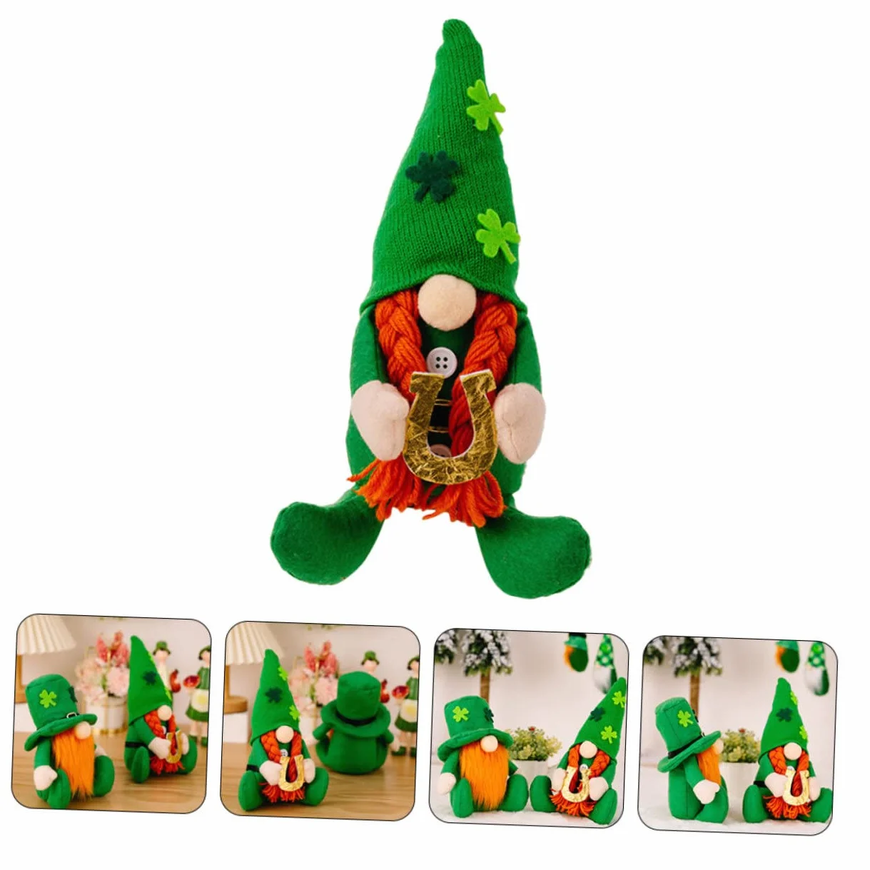 PRETYZOOM Poupée Rodolphe GNOME en Peluche Ornements de la Saint Patrick