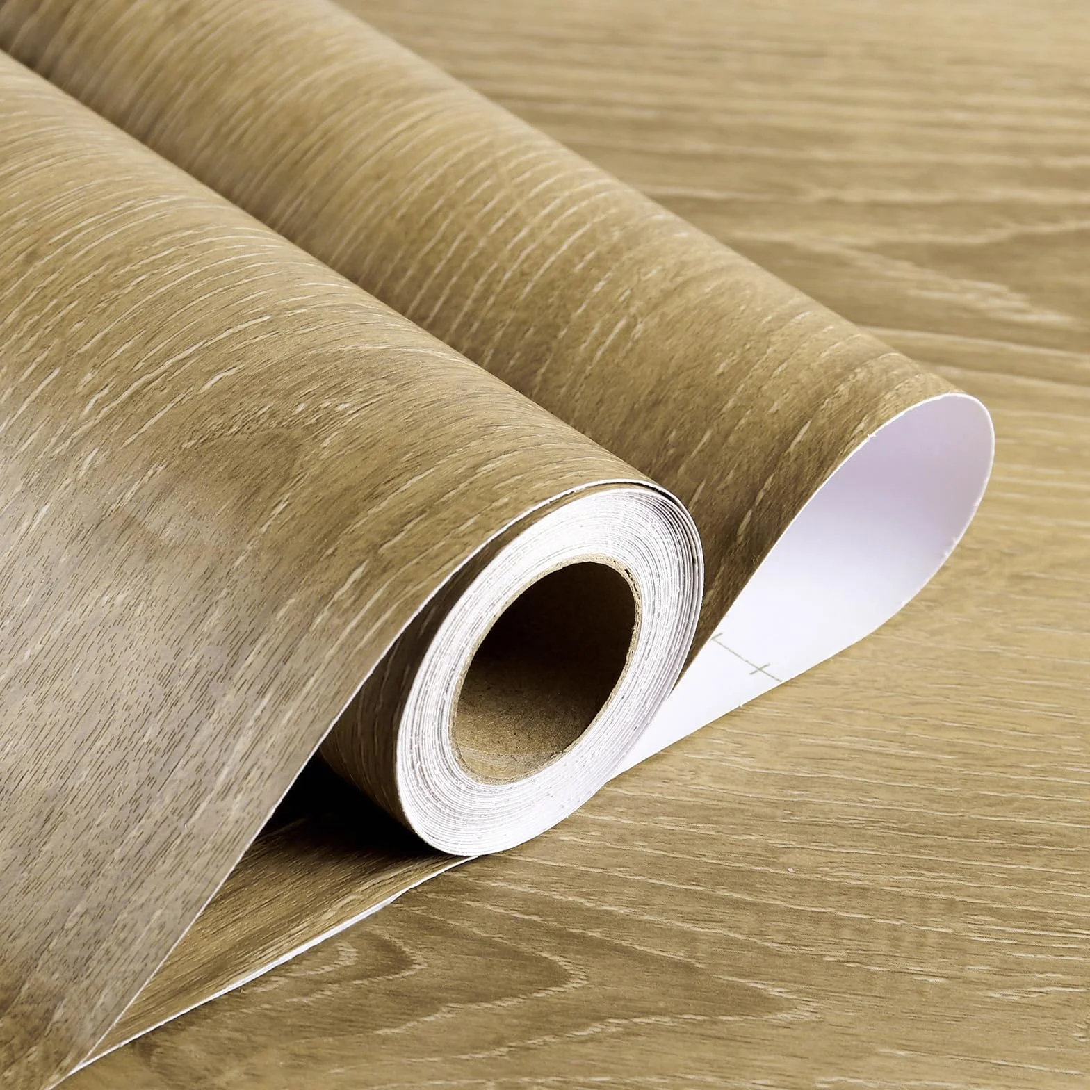 Papier Adhésif Effet Bois Marron Stickyart 60cm x 400cm Film Vinyle Autocollant pour Meuble Cuisine
