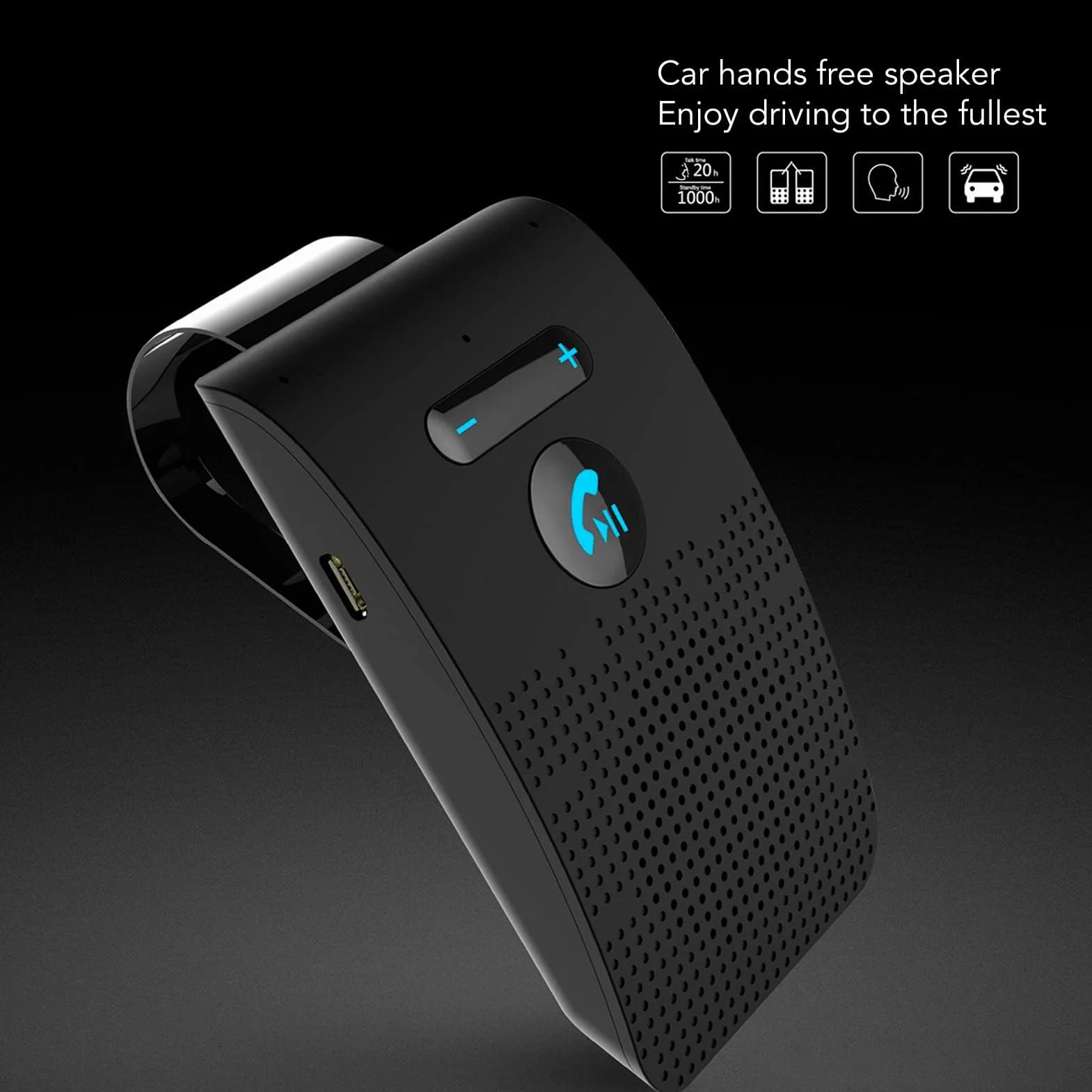 Zestaw Głośnomówiący Bluetooth 5.0 do Telefonu Komórkowego, Samochodowy Głośnik Bluetooth z Podwójnym Połączeniem, Automatyczne Połączenie, Samochodowy Zestaw Głośnomówiący do Telefonu Komórkowego