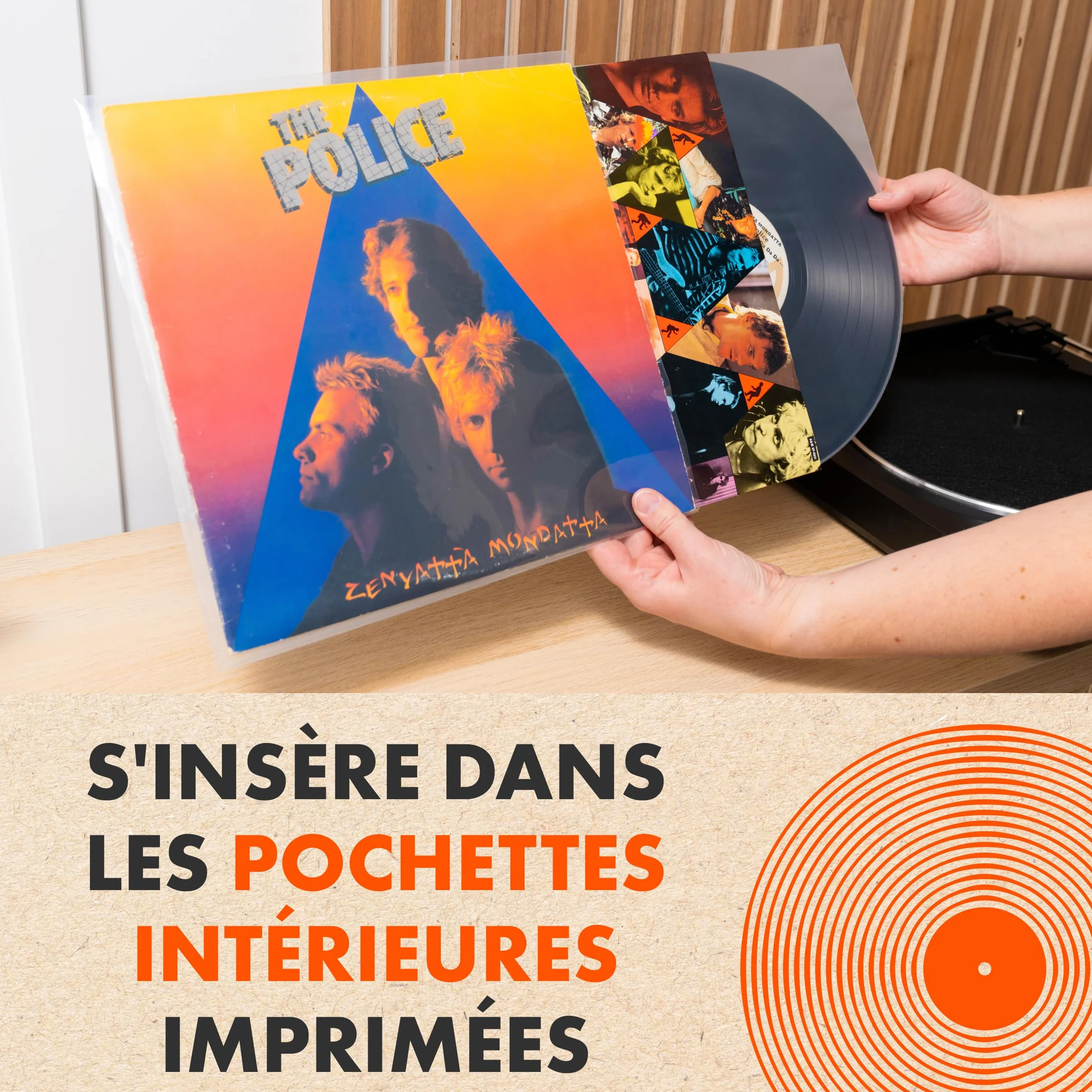 Spincare Pochettes Intérieures Antistatiques Vinyles 33 Tours 12 Pouces HDPE Premium